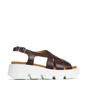 KAILYN PLATTFORM-SANDALEN AUS LEDER