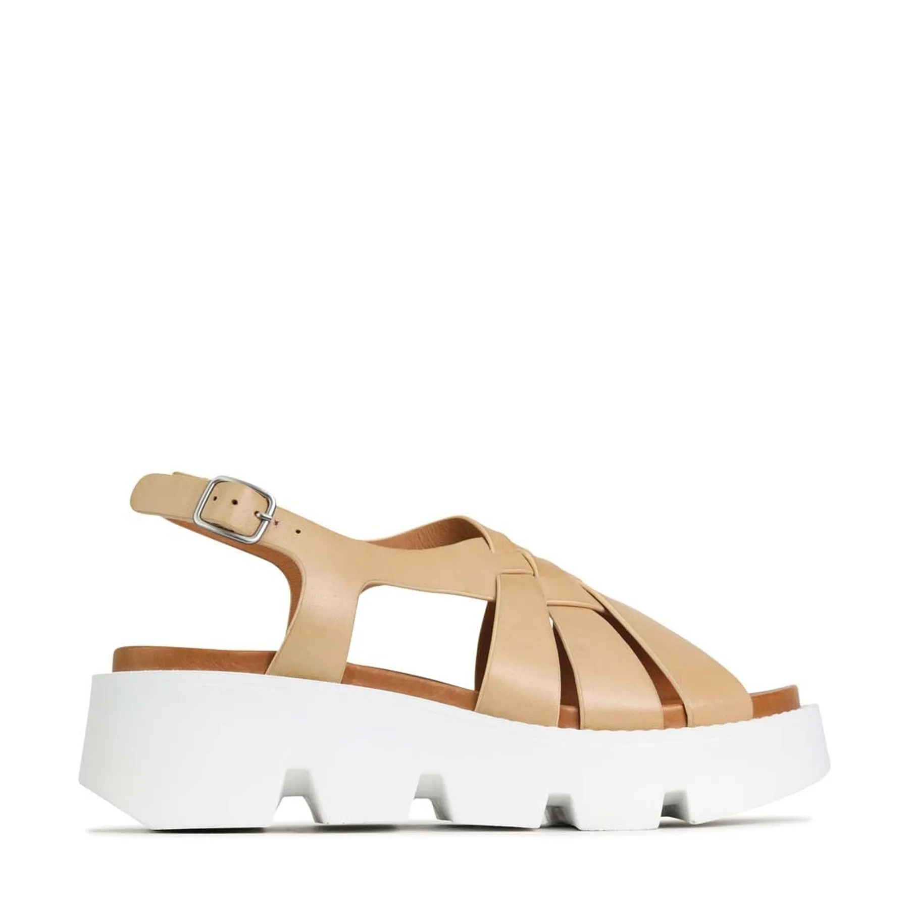 KAILYN PLATTFORM-SANDALEN AUS LEDER