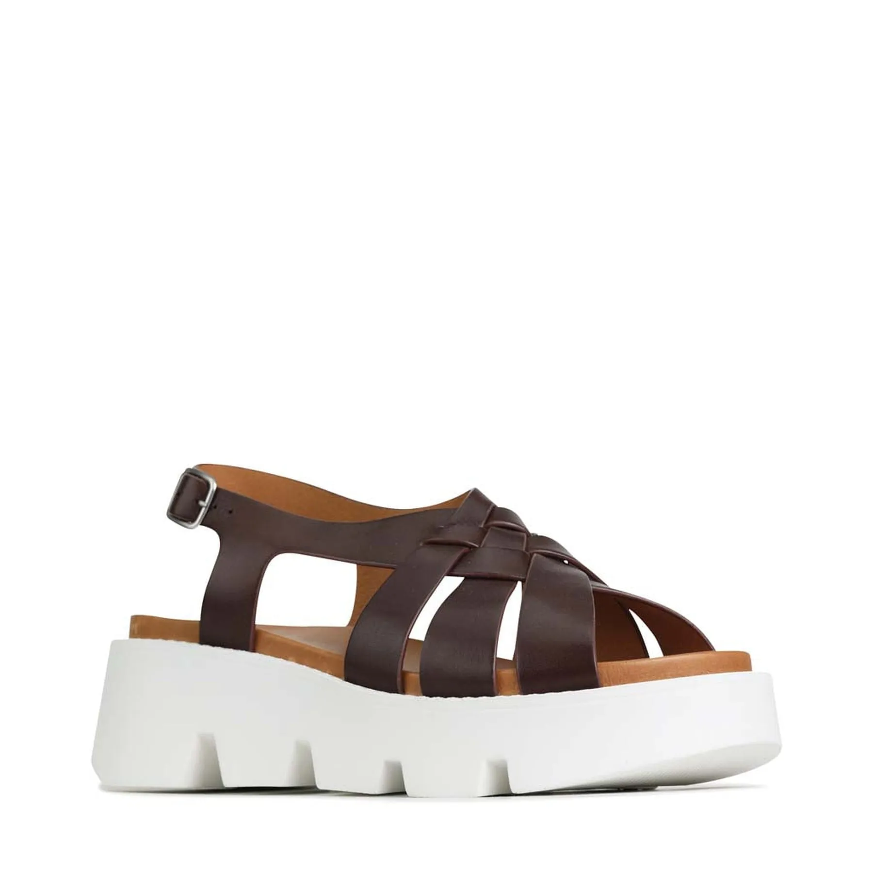 KAILYN PLATTFORM-SANDALEN AUS LEDER