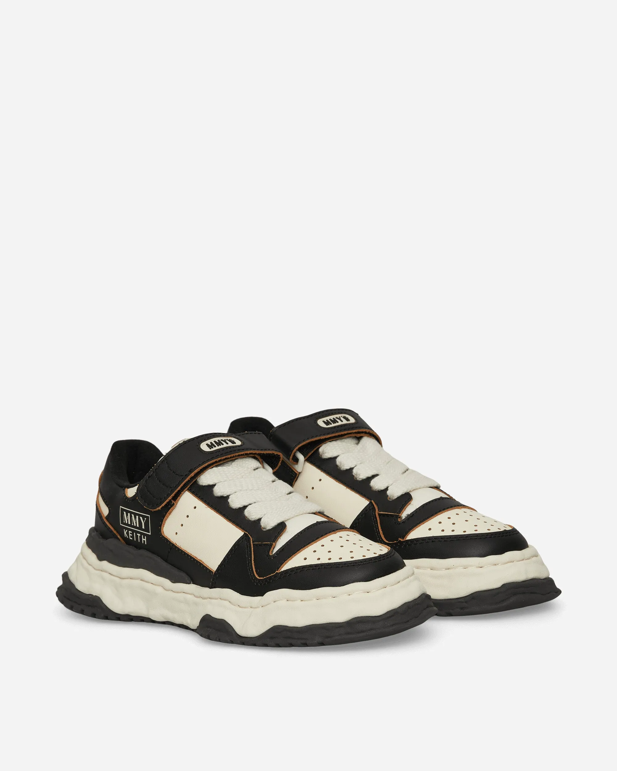 Keith OG Sohlenleder Low Sneakers Schwarz / Weiß