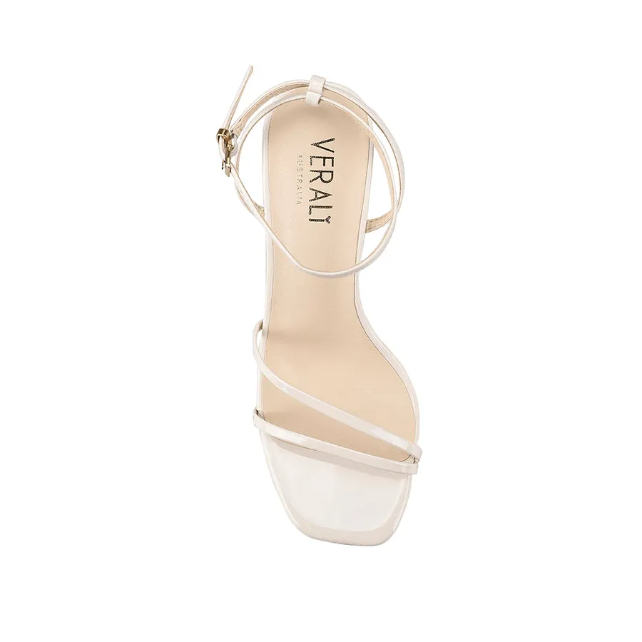 Kimmy Slim Riemchenpumps - Knochen Glanzleder