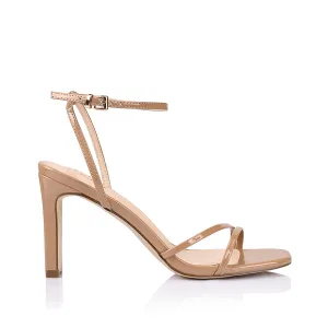 Kimmy Slim Riemchenpumps - Dunkles Kamel Lackleder
