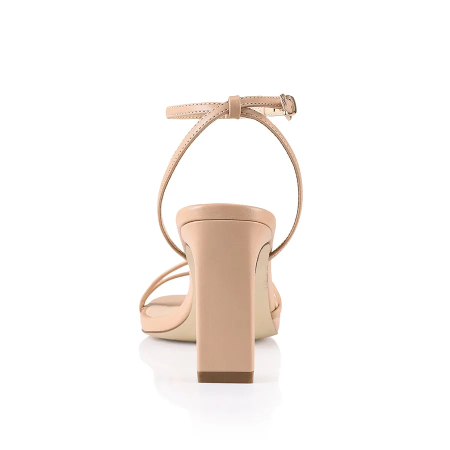 Kimmy Slim Riemchenpumps - Nude Glatt