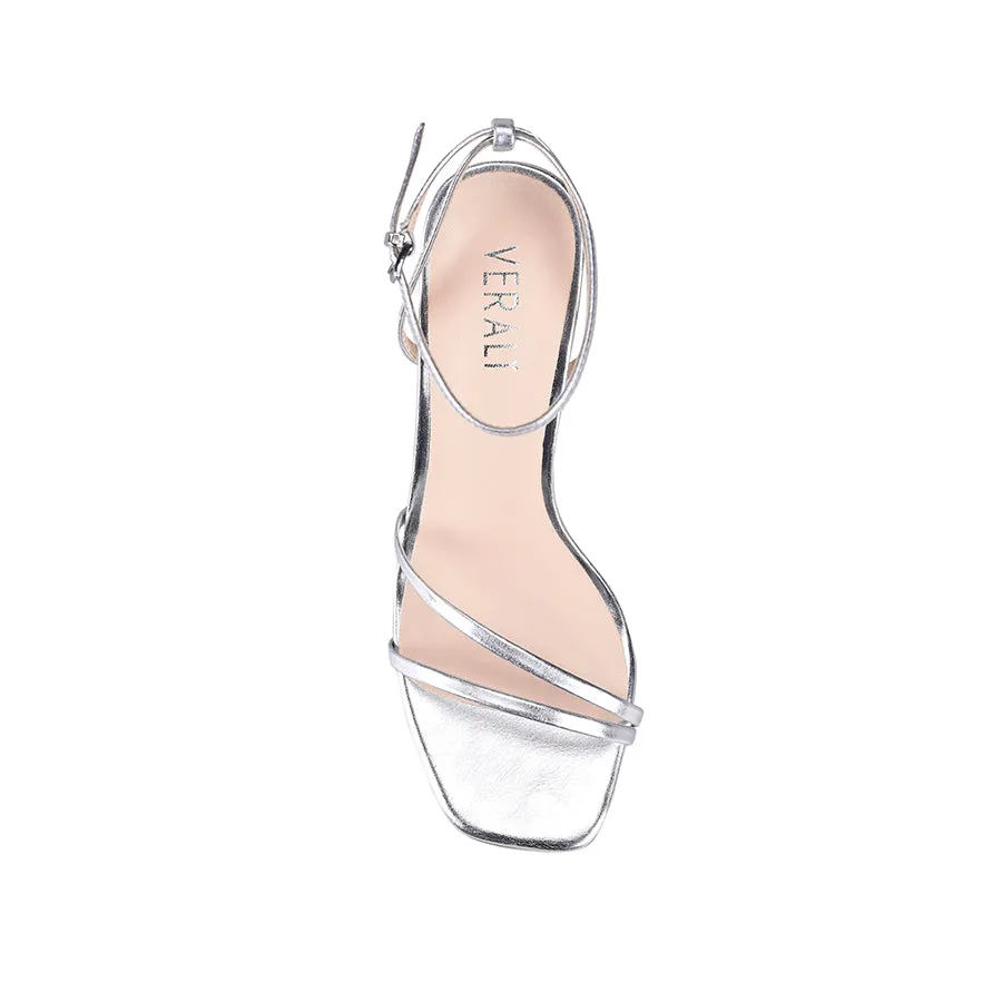 Kimmy Slim Riemchenpumps - Silber Glatt
