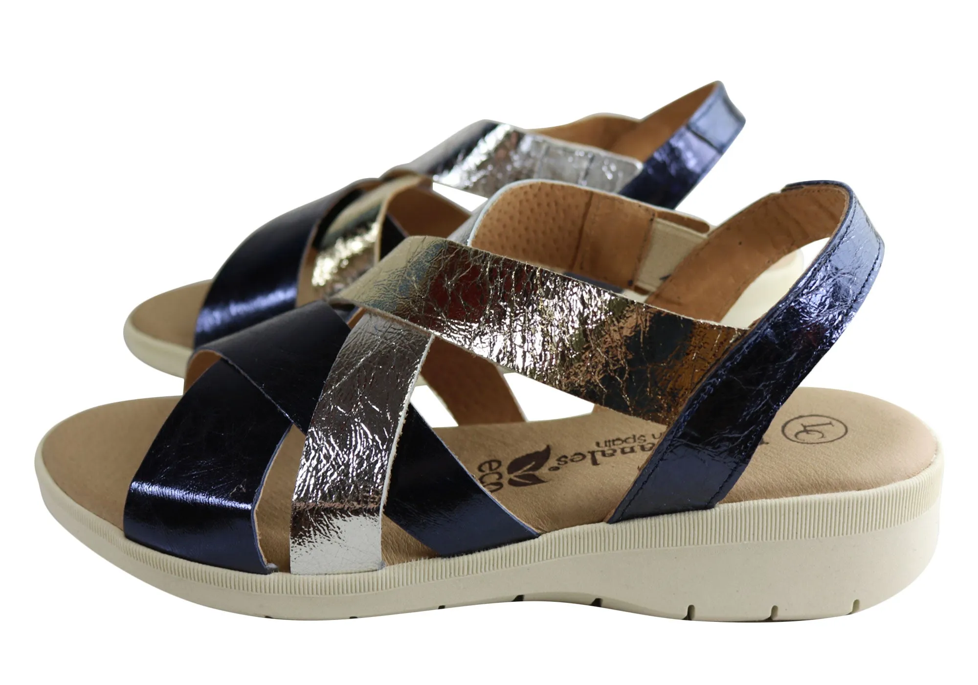 Lola Canales Shimmer Damen Bequeme Ledersandalen Hergestellt In Spanien Lola Canales Schuhe