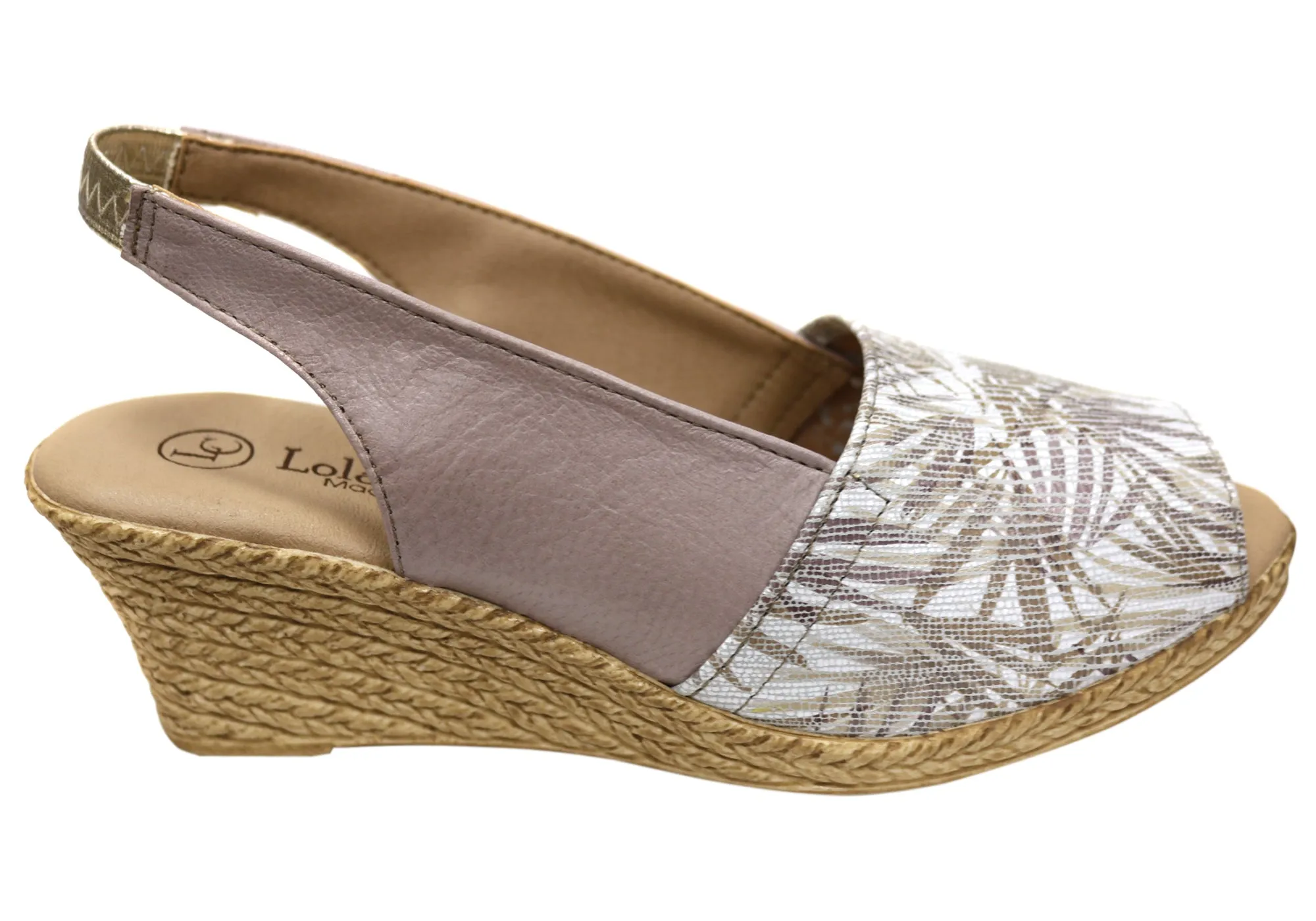 Lola Canales Tropicanna Damen Spanische Leder Keil-Sandalen Lola Canales Schuhe