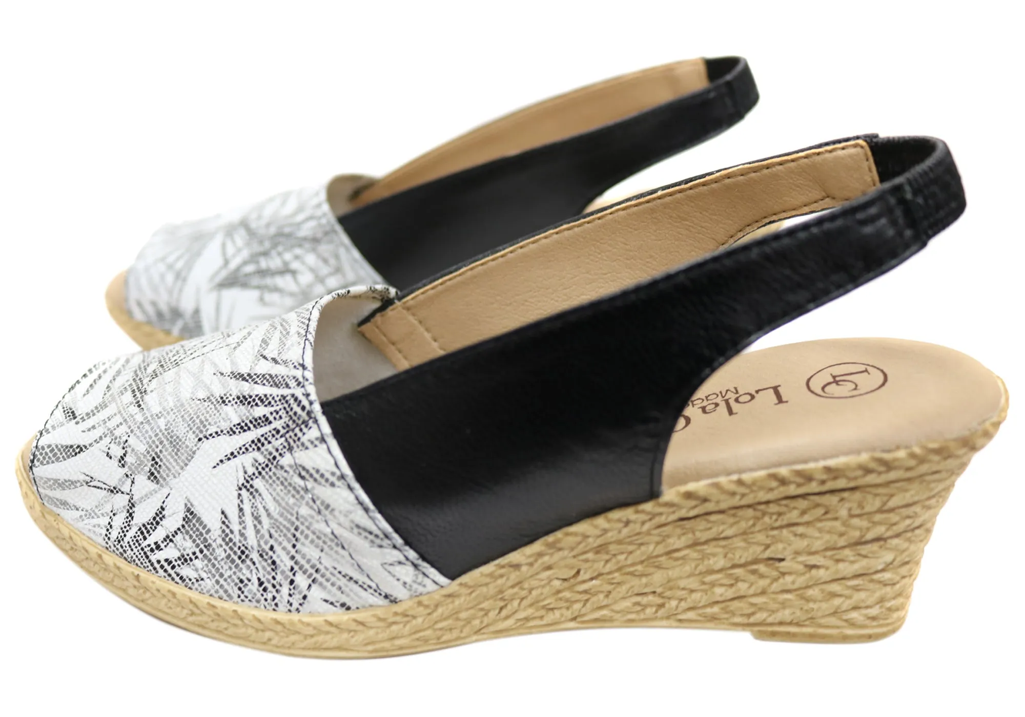 Lola Canales Tropicanna Damen Spanische Leder Keil-Sandalen Lola Canales Schuhe
