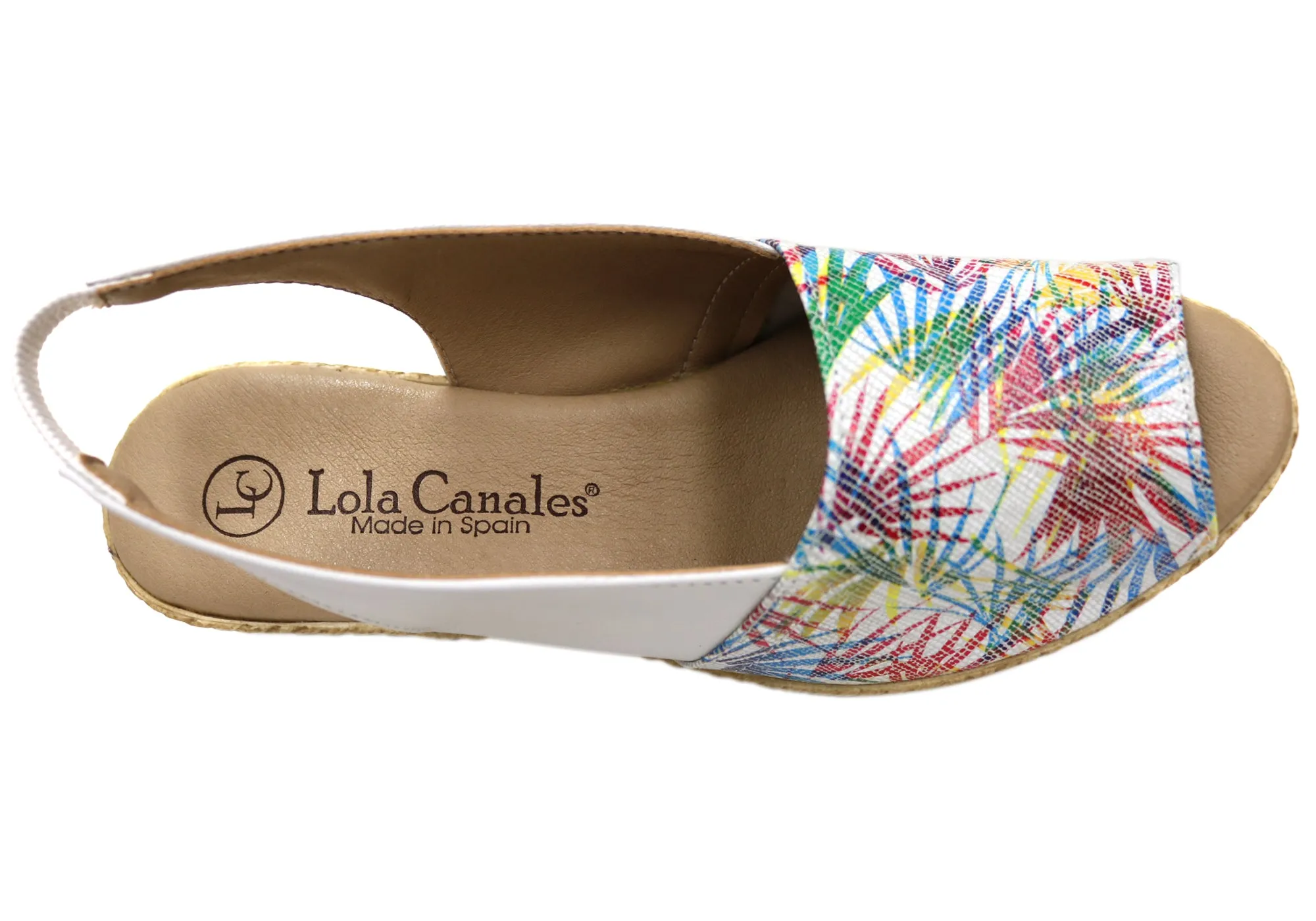 Lola Canales Tropicanna Damen Spanische Leder Keil-Sandalen Lola Canales Schuhe