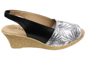 Lola Canales Tropicanna Damen Spanische Leder Keil-Sandalen Lola Canales Schuhe