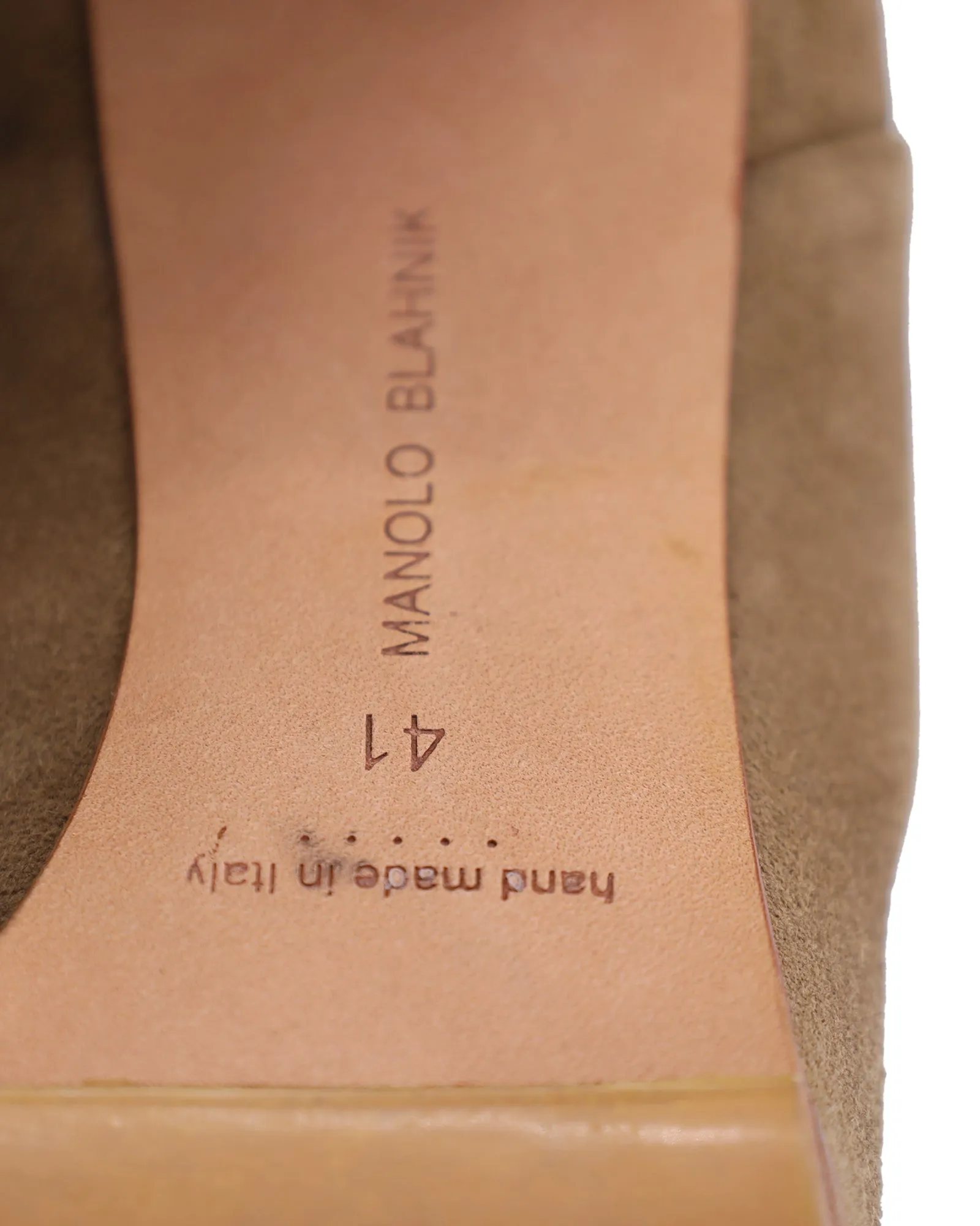 Manolo Blahnik Brusta Stiefeletten mit niedrigem Schaft in braunem Wildleder