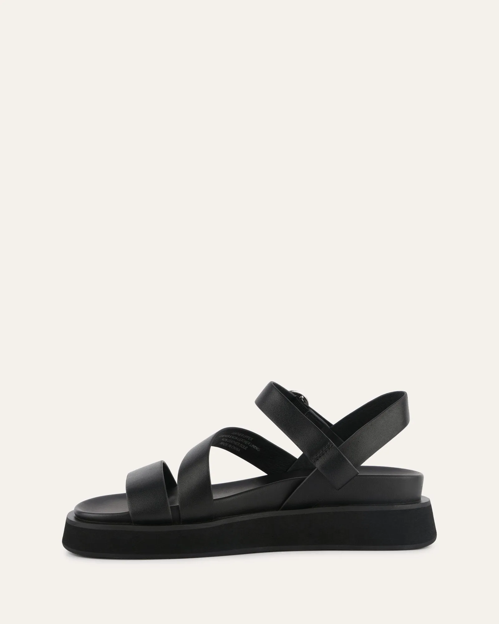 MARAIS FLACHER SANDALEN AUS SCHWARZEM LEDER