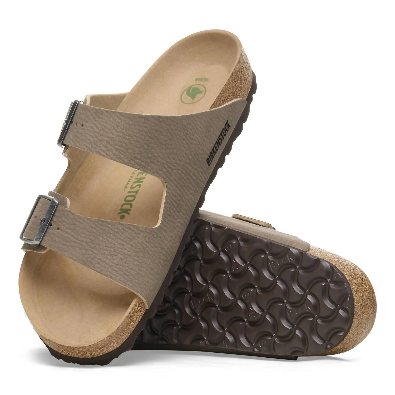 Herren Arizona Vegan Sandalen in Grau-Taupe