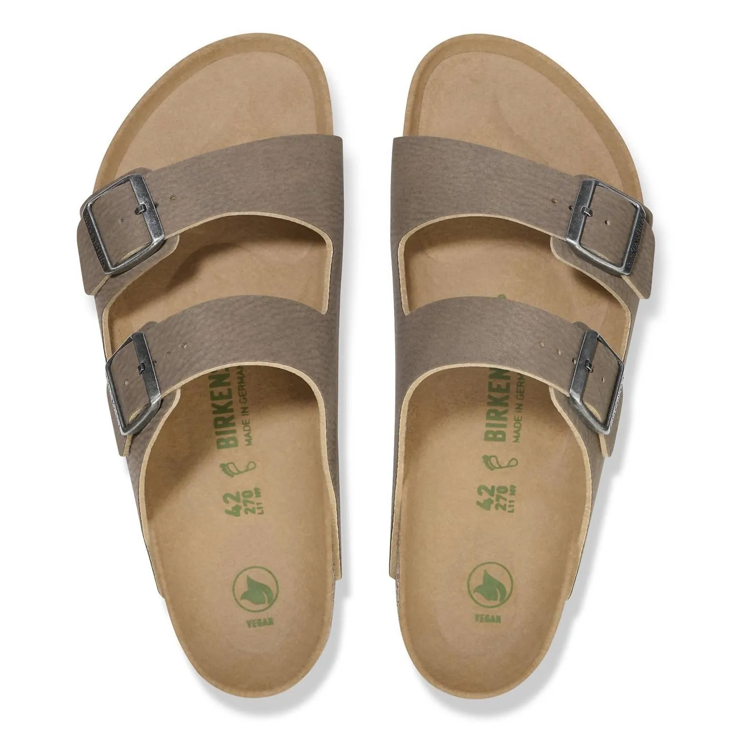 Herren Arizona Vegan Sandalen in Grau-Taupe