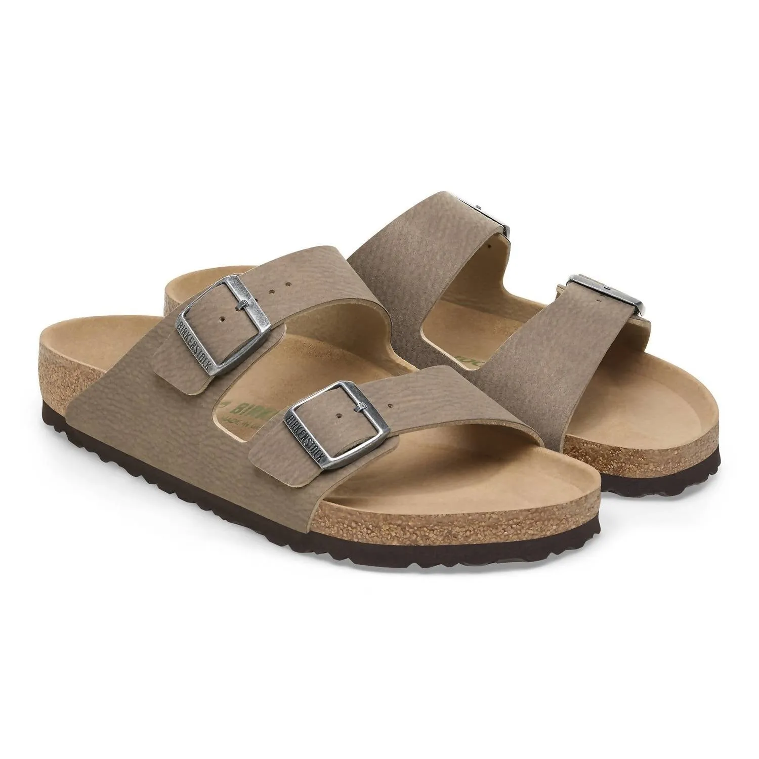 Herren Arizona Vegan Sandalen in Grau-Taupe