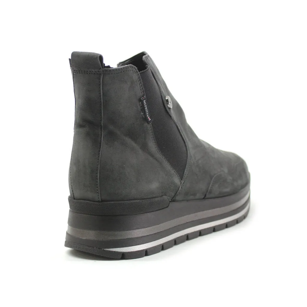 Mephisto Paulina Samt Leder Damen Stiefel