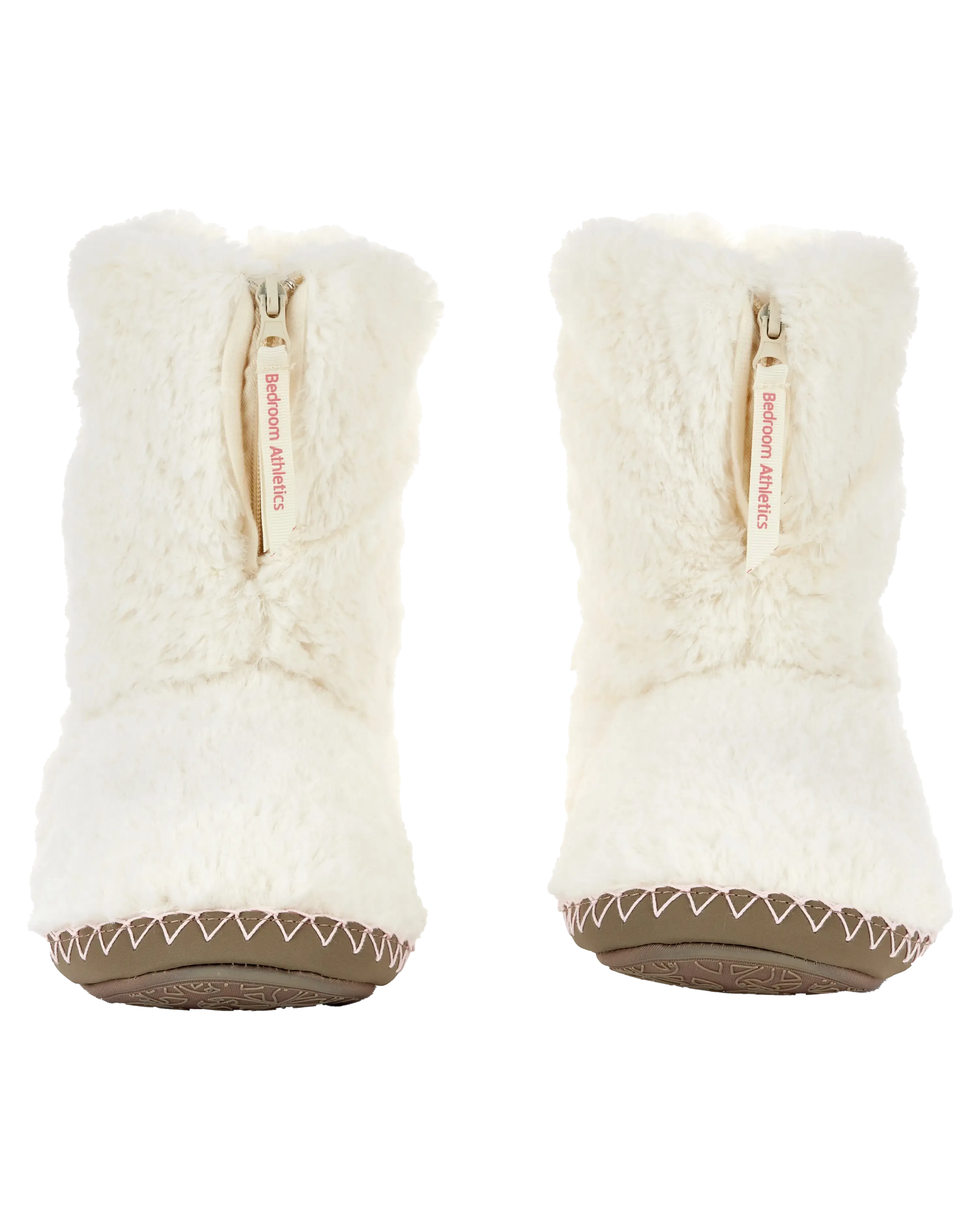 Monroe Faux-Fur Pantoffelstiefel in Creme & Moonrock