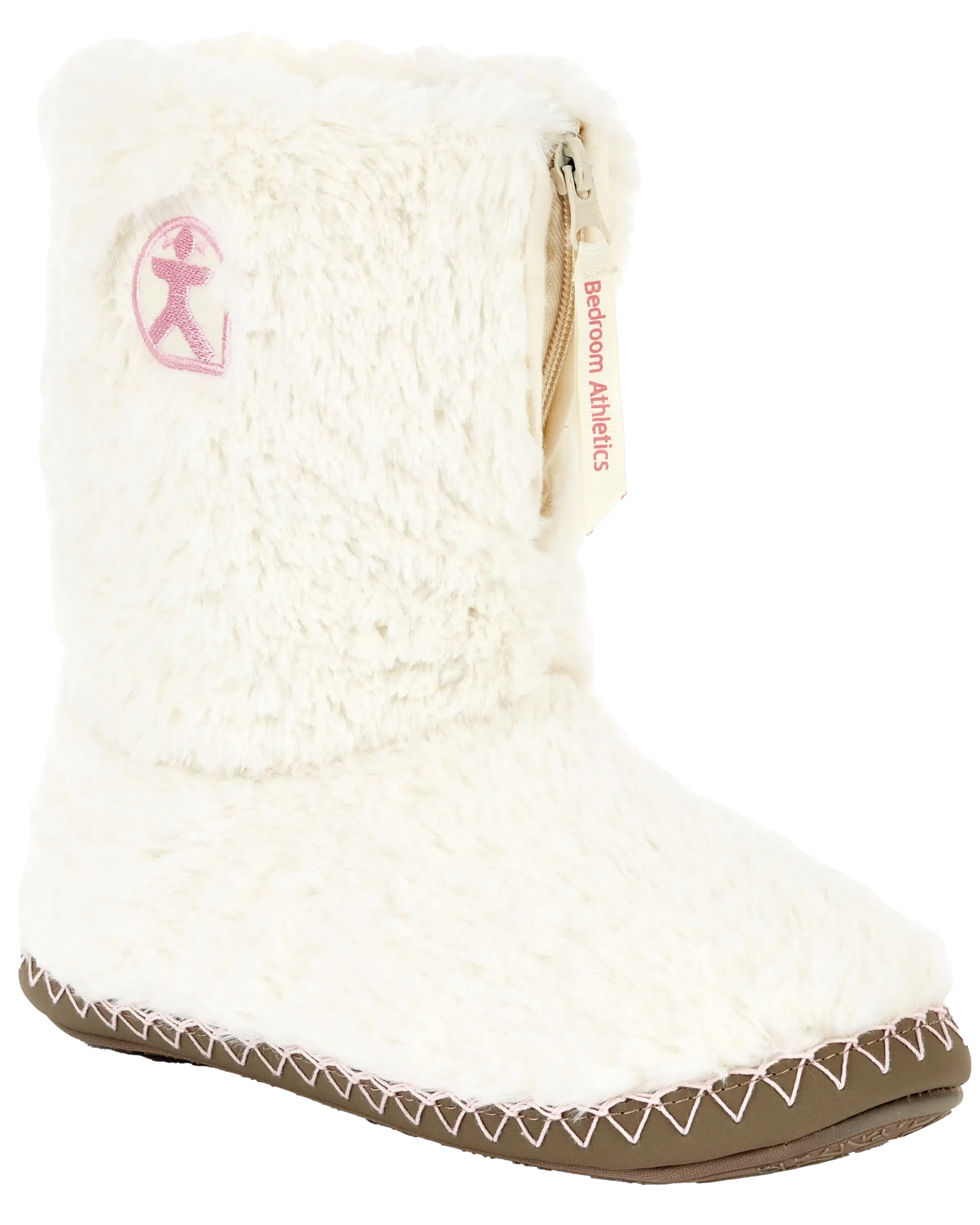 Monroe Faux-Fur Pantoffelstiefel in Creme & Moonrock