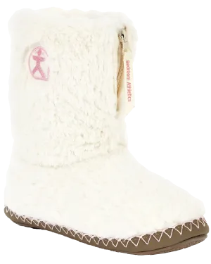 Monroe Faux-Fur Pantoffelstiefel in Creme & Moonrock