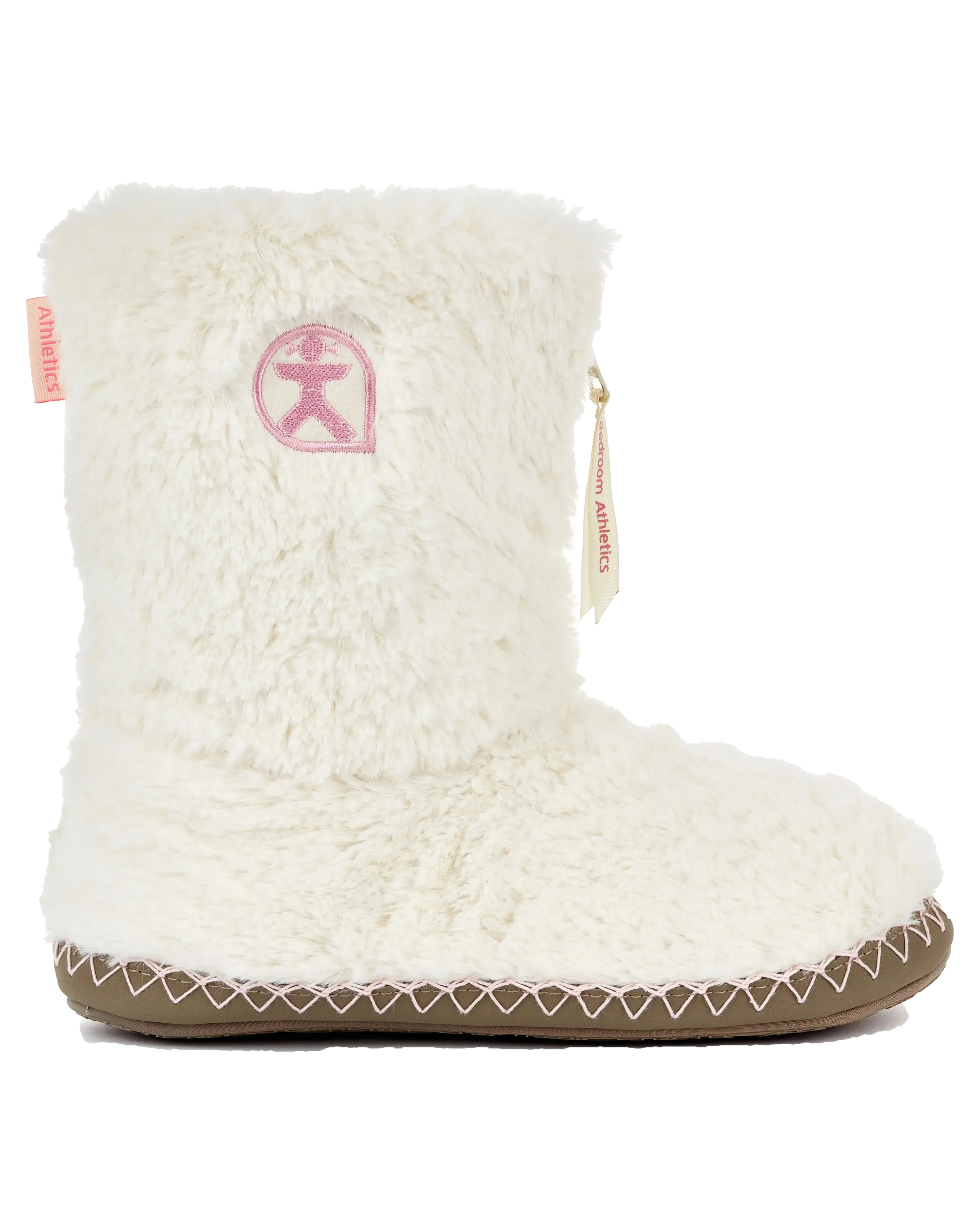 Monroe Faux-Fur Pantoffelstiefel in Creme & Moonrock