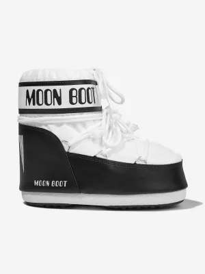 Moon Boot Kids Icon Low Nylon Schneestiefel in Weiß