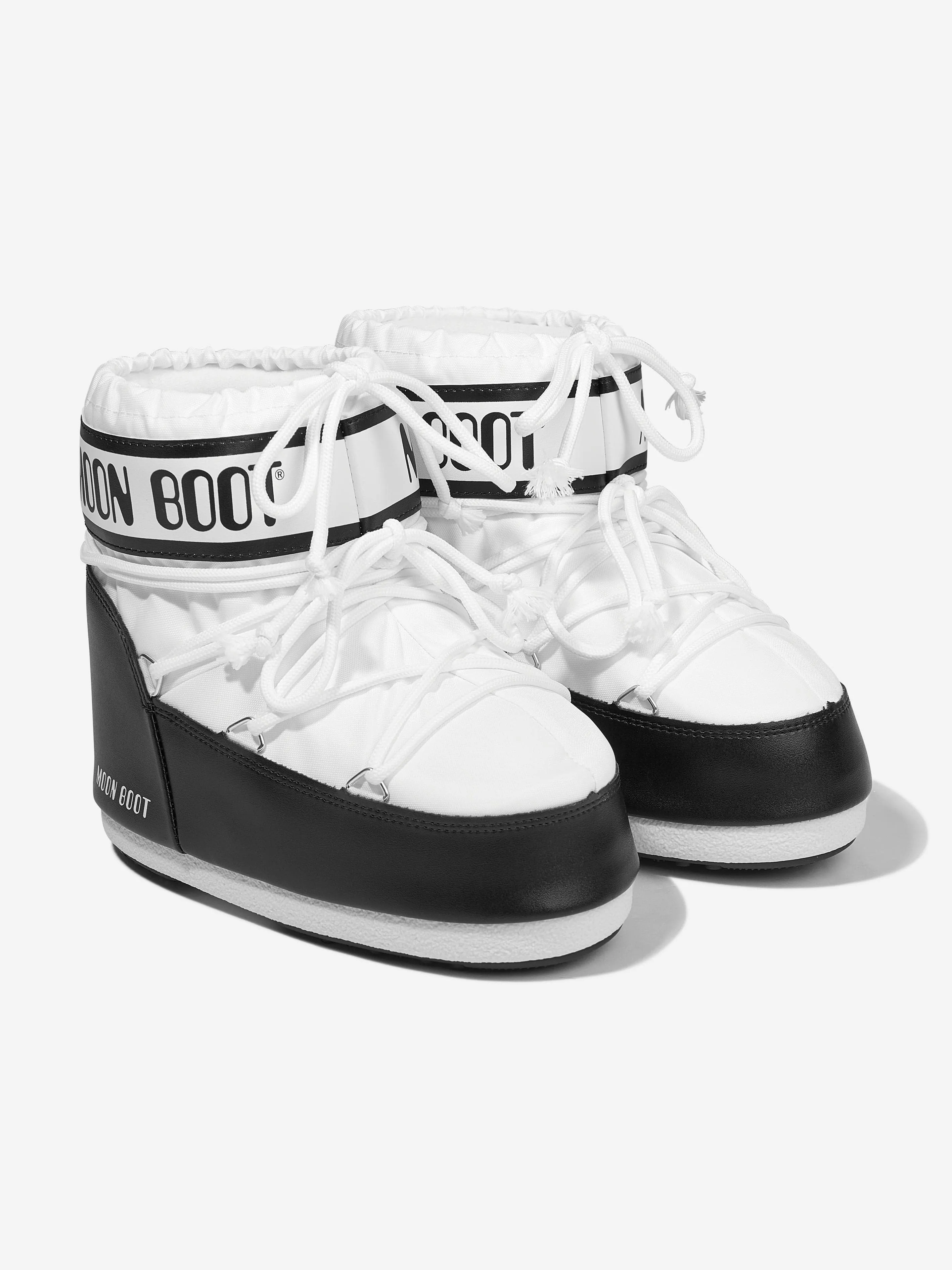 Moon Boot Kids Icon Low Nylon Schneestiefel in Weiß