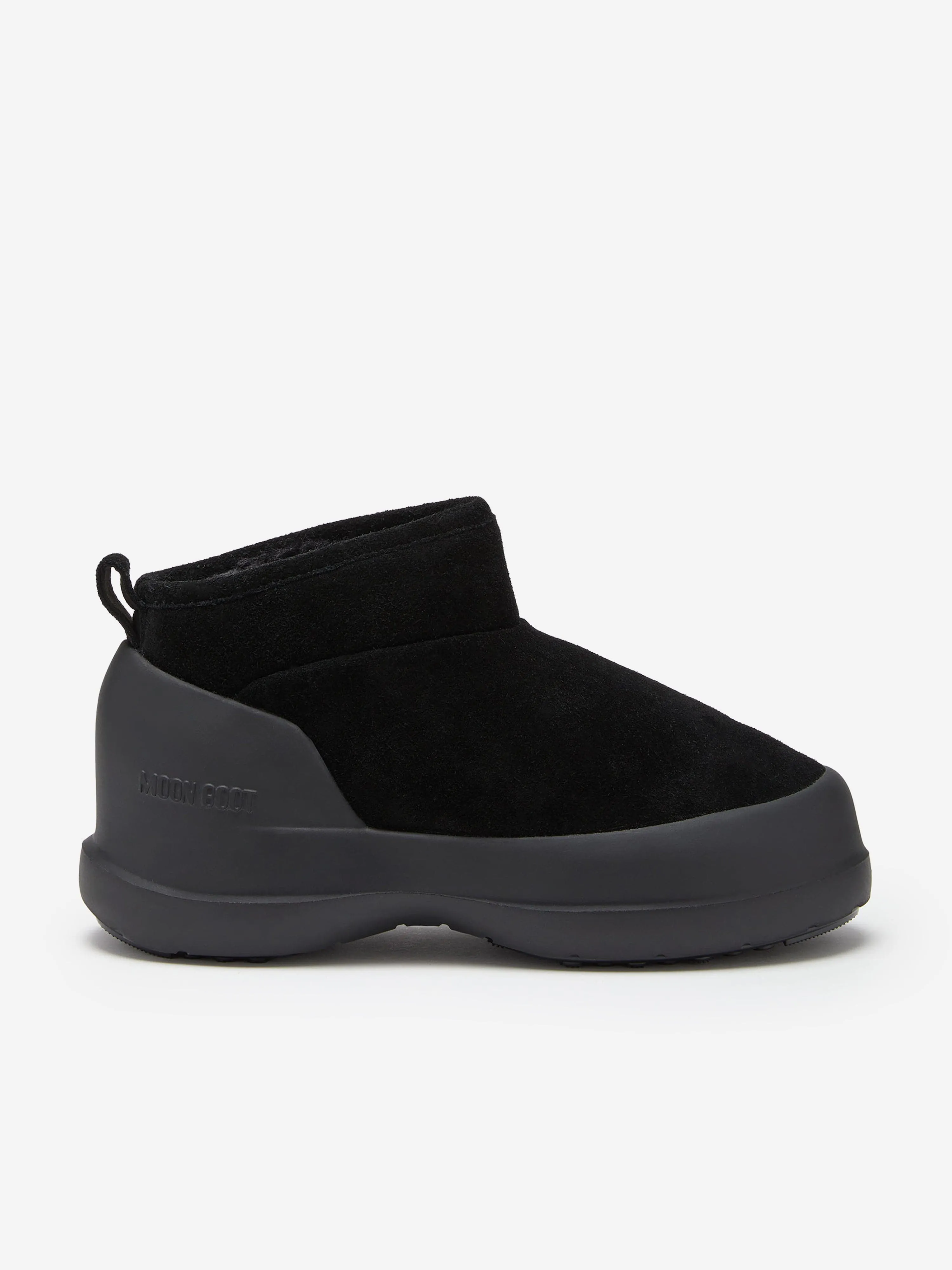 Moon Boot Kids Luna Low Stiefel in Wildleder in Schwarz