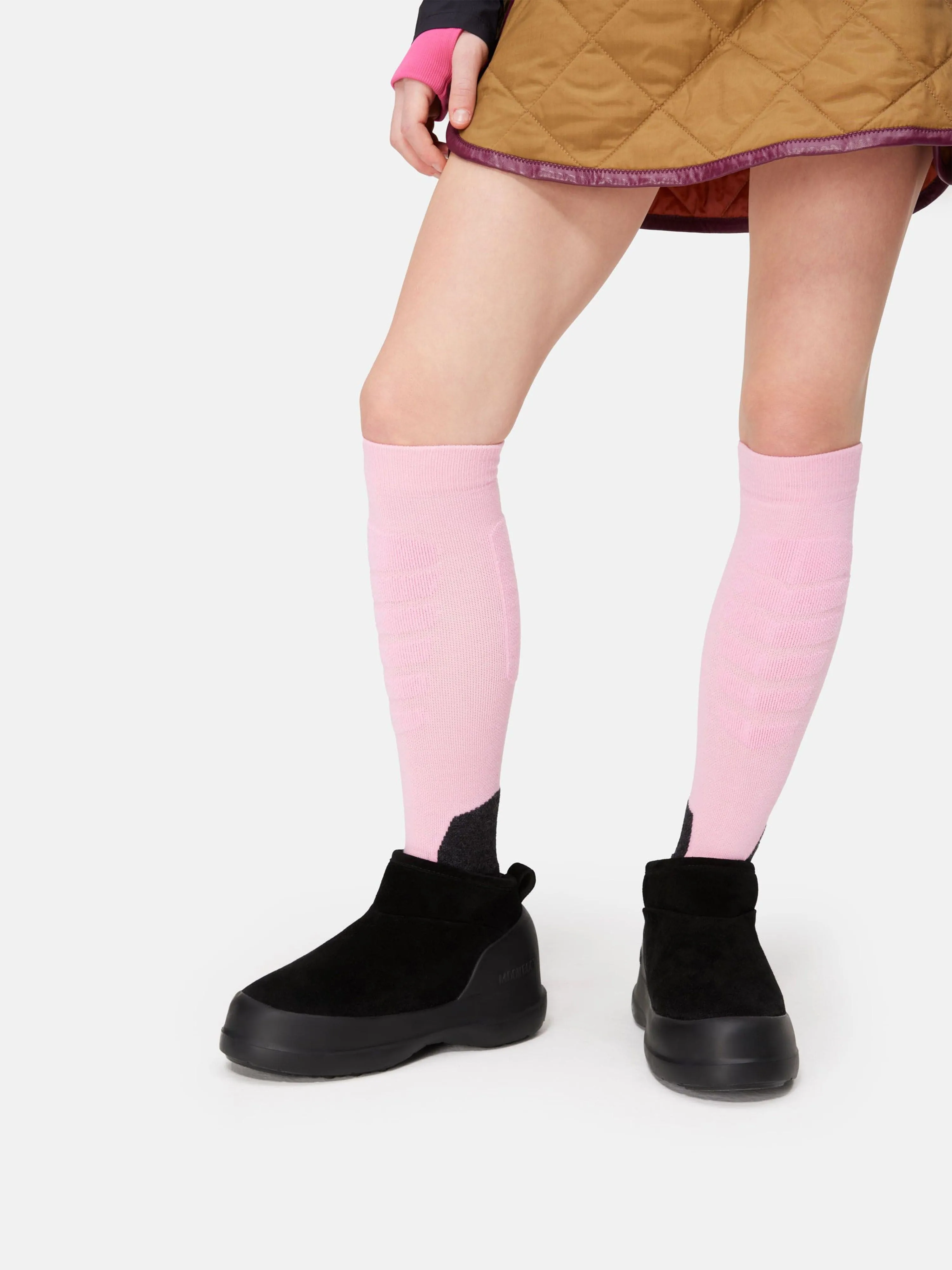 Moon Boot Kids Luna Low Stiefel in Wildleder in Schwarz