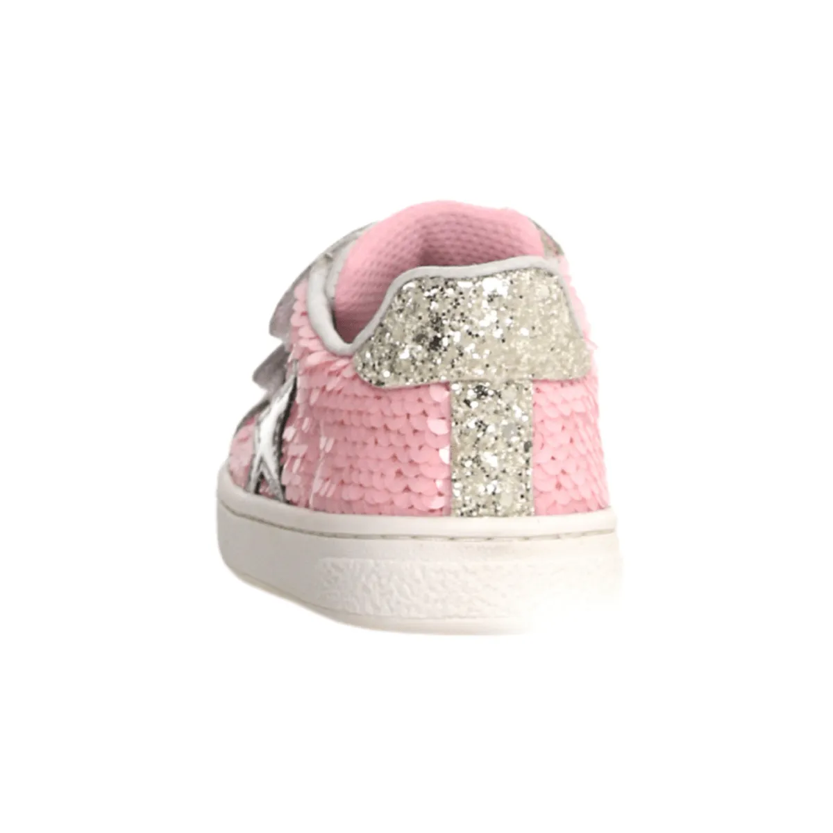 Naturino Mädchen (Größen 27-31) Pinn VL Platin/Grau/Rosa Pailletten Naturino Kinderschuhe
