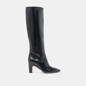 NELAS STIEFEL SCHWARZES LEDER