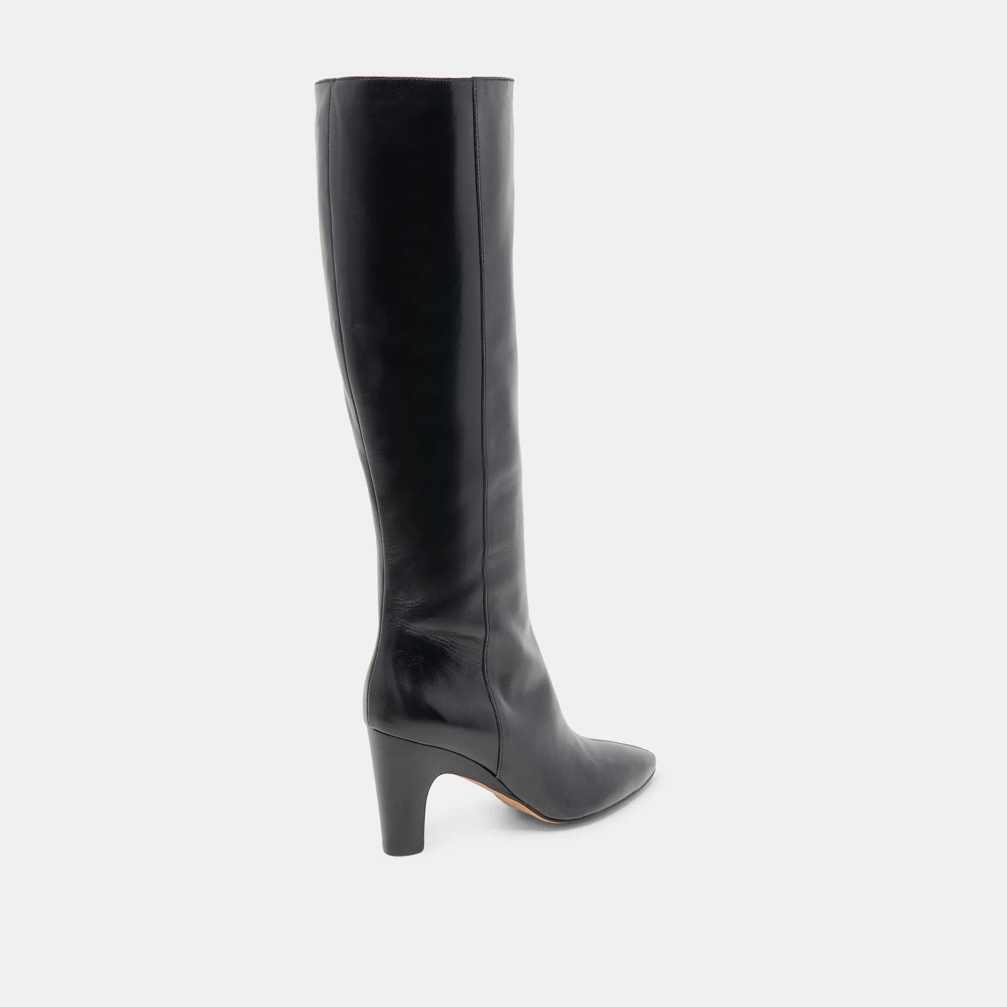 NELAS STIEFEL SCHWARZES LEDER