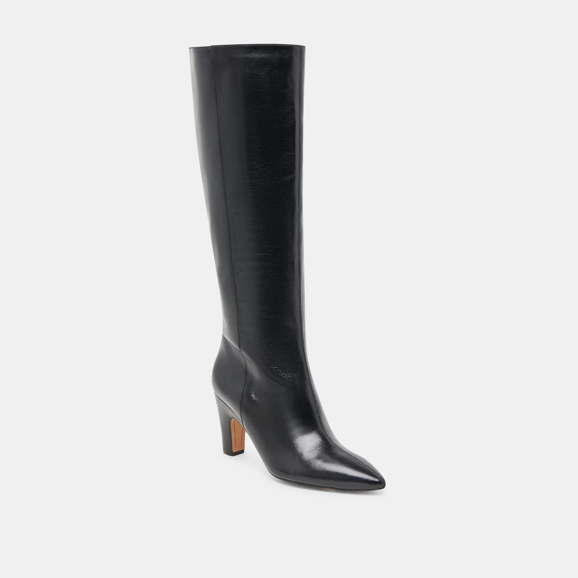 NELAS STIEFEL SCHWARZES LEDER