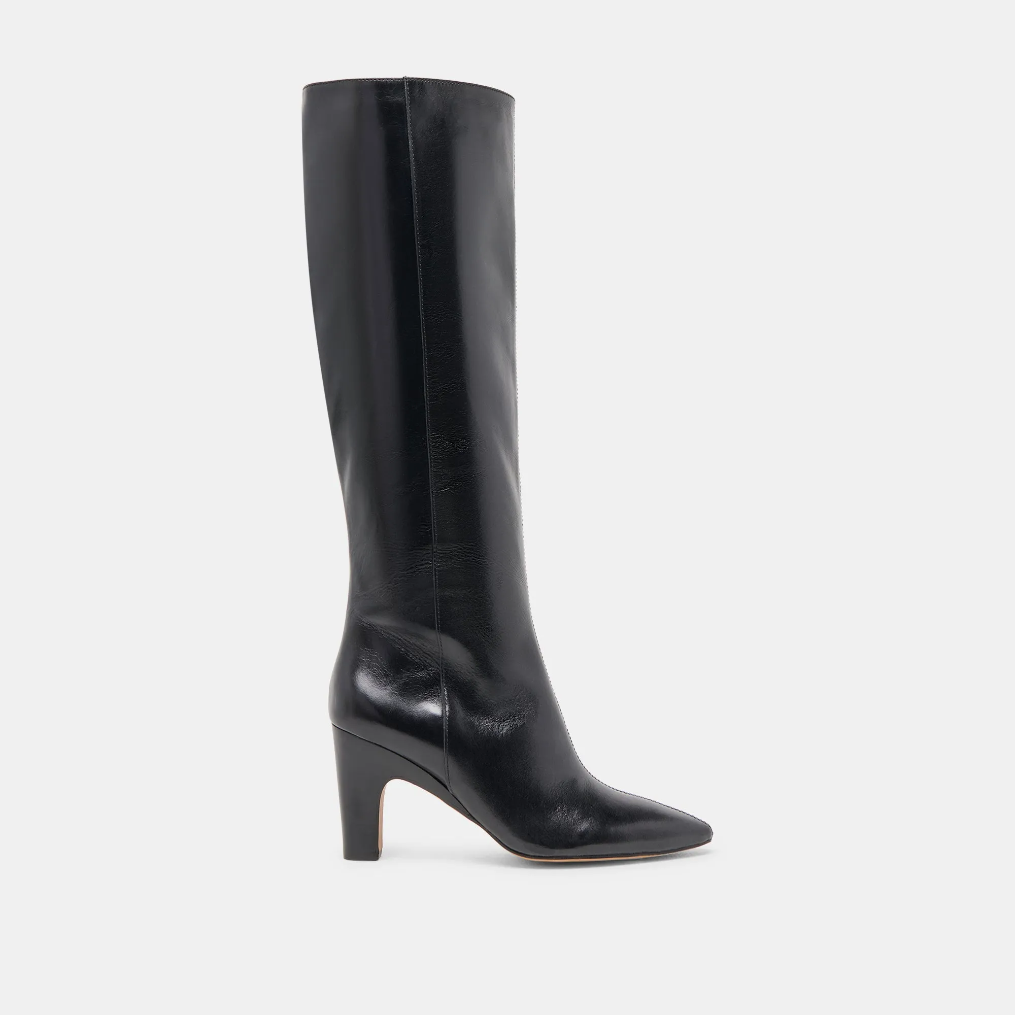 NELAS STIEFEL SCHWARZES LEDER