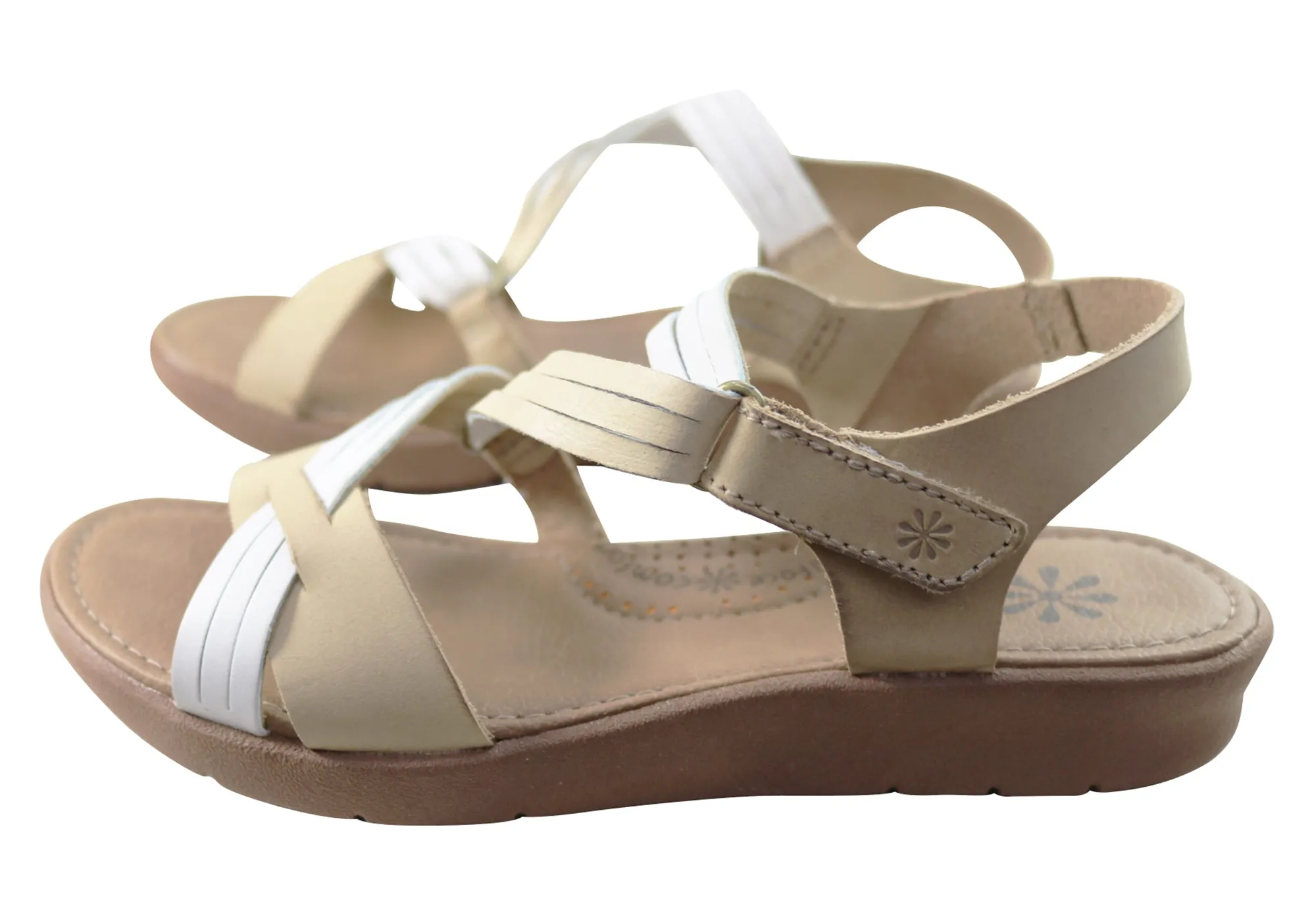 New Face Lottia Damen Bequeme Ledersandalen Hergestellt in Brasilien New Face Schuhe