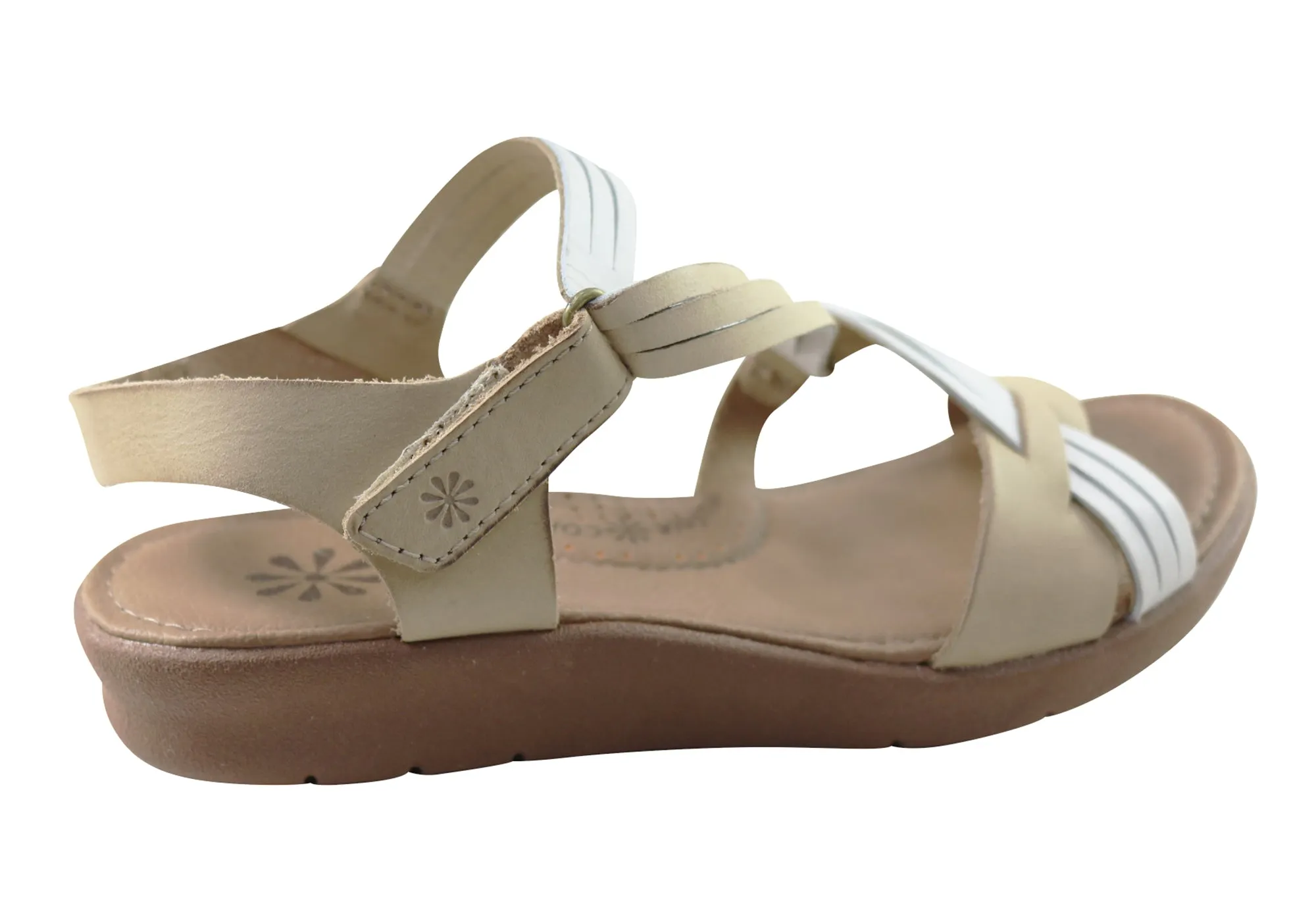New Face Lottia Damen Bequeme Ledersandalen Hergestellt in Brasilien New Face Schuhe