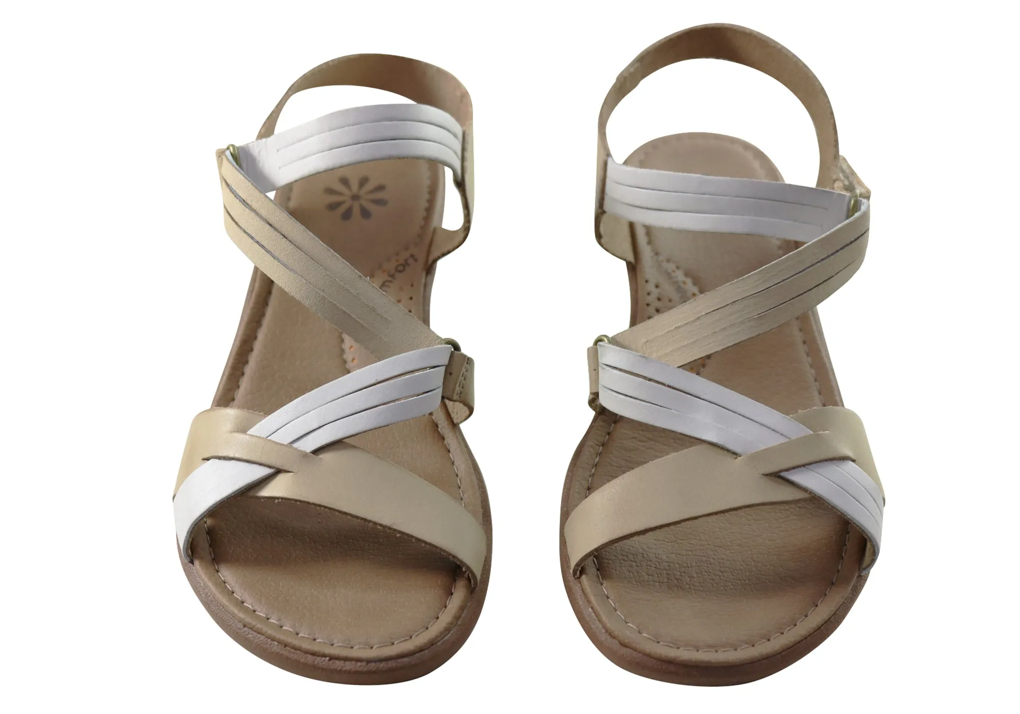 New Face Lottia Damen Bequeme Ledersandalen Hergestellt in Brasilien New Face Schuhe