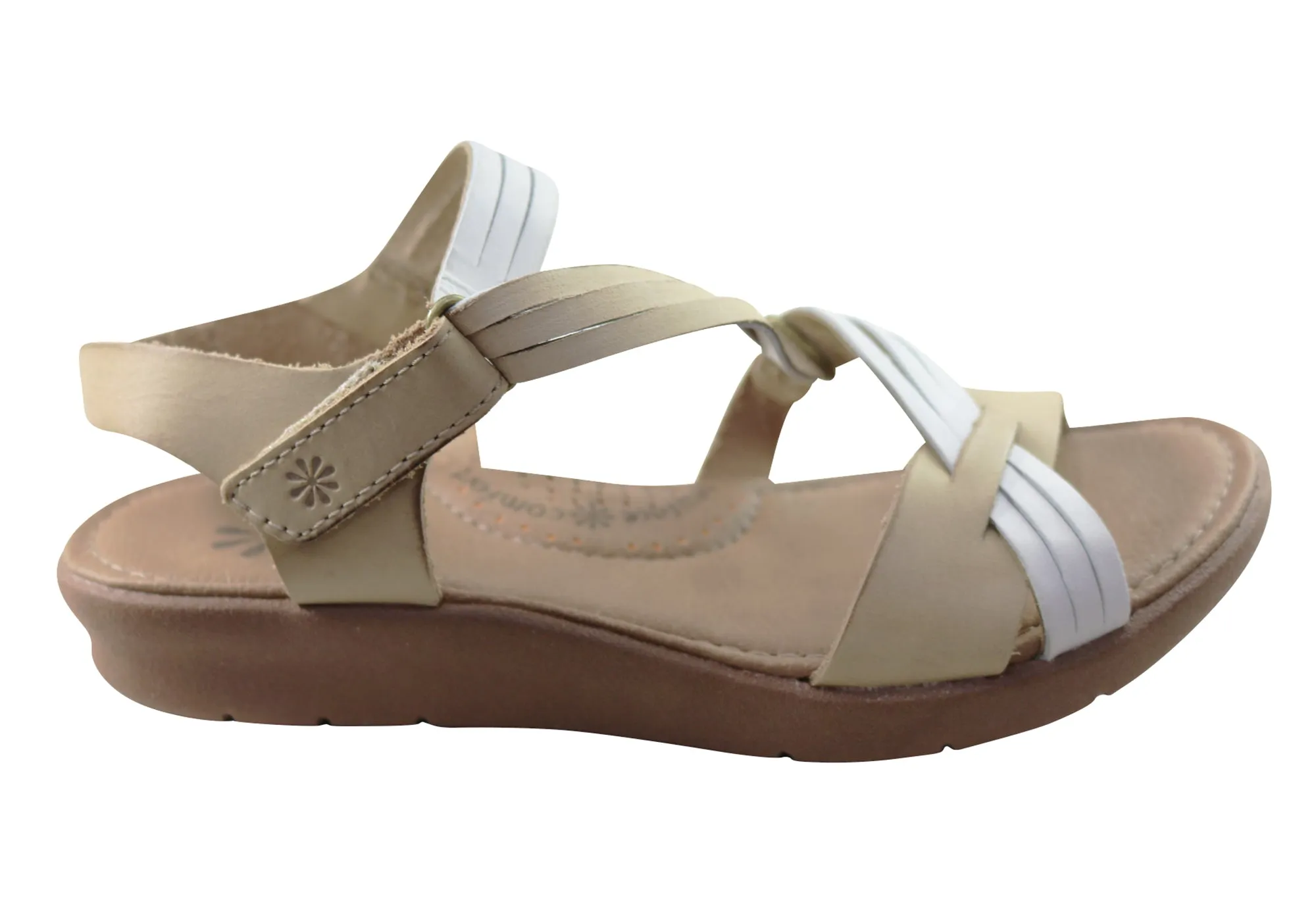 New Face Lottia Damen Bequeme Ledersandalen Hergestellt in Brasilien New Face Schuhe