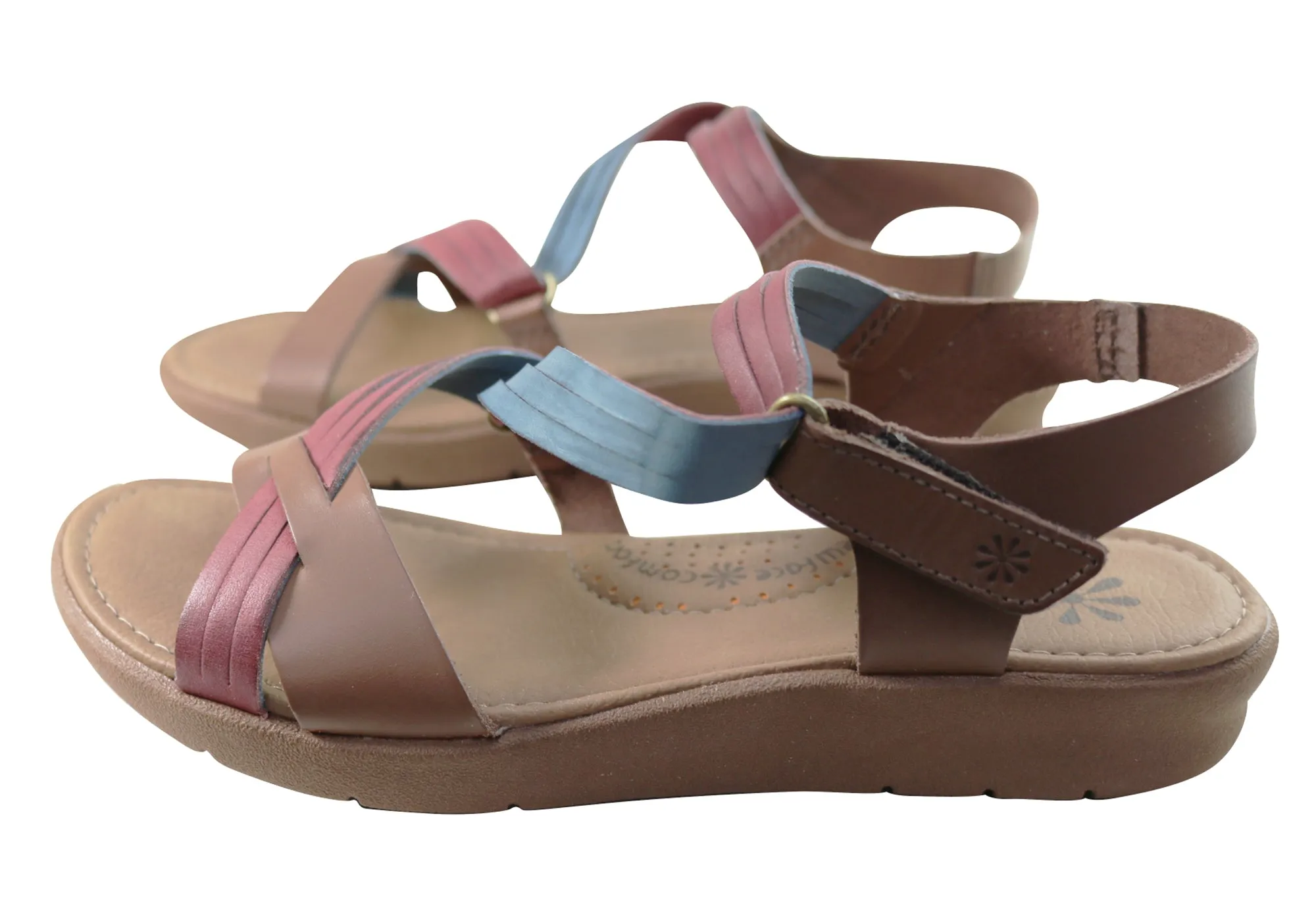 New Face Lottia Damen Bequeme Ledersandalen Hergestellt in Brasilien New Face Schuhe