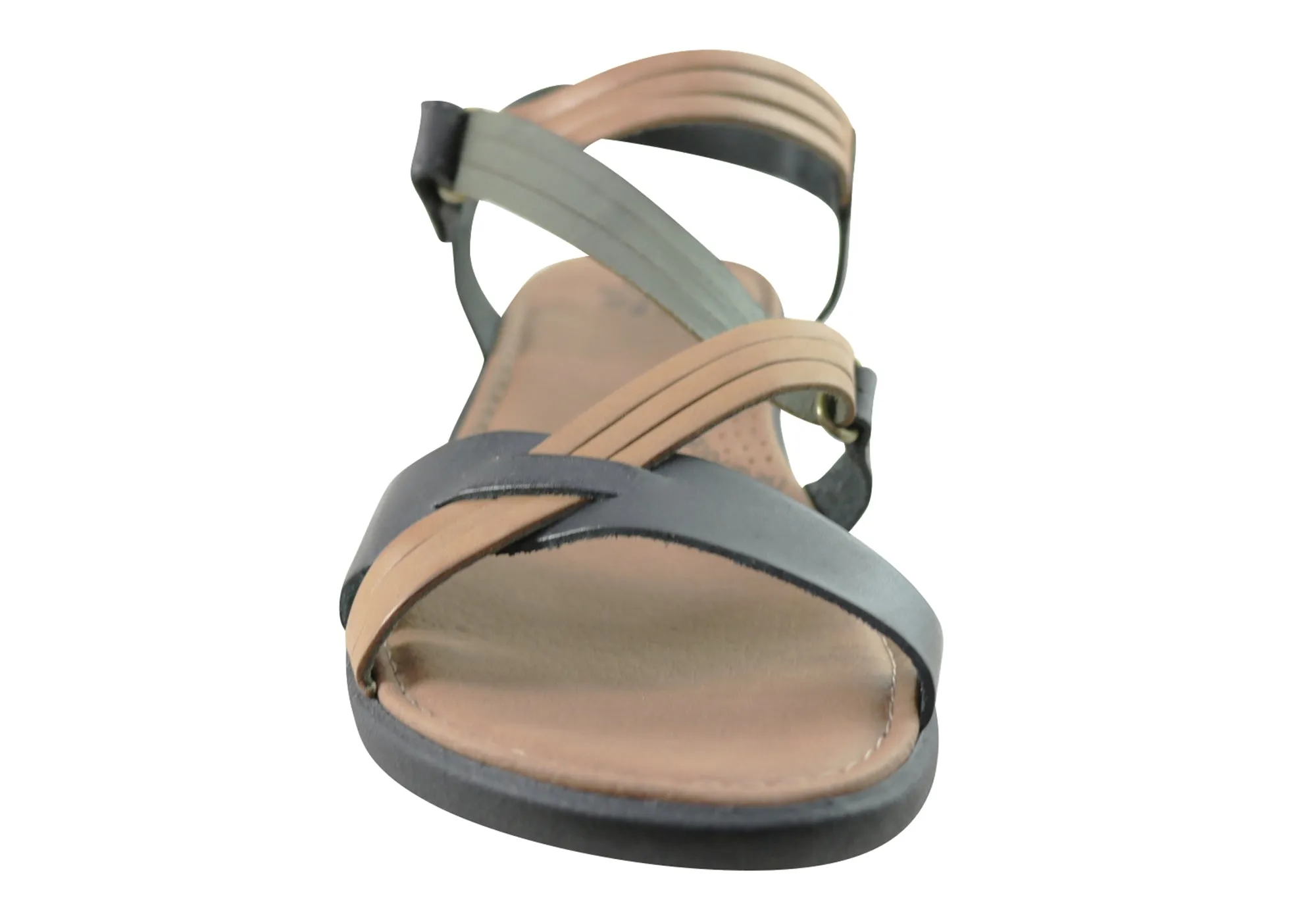 New Face Lottia Damen Bequeme Ledersandalen Hergestellt in Brasilien New Face Schuhe