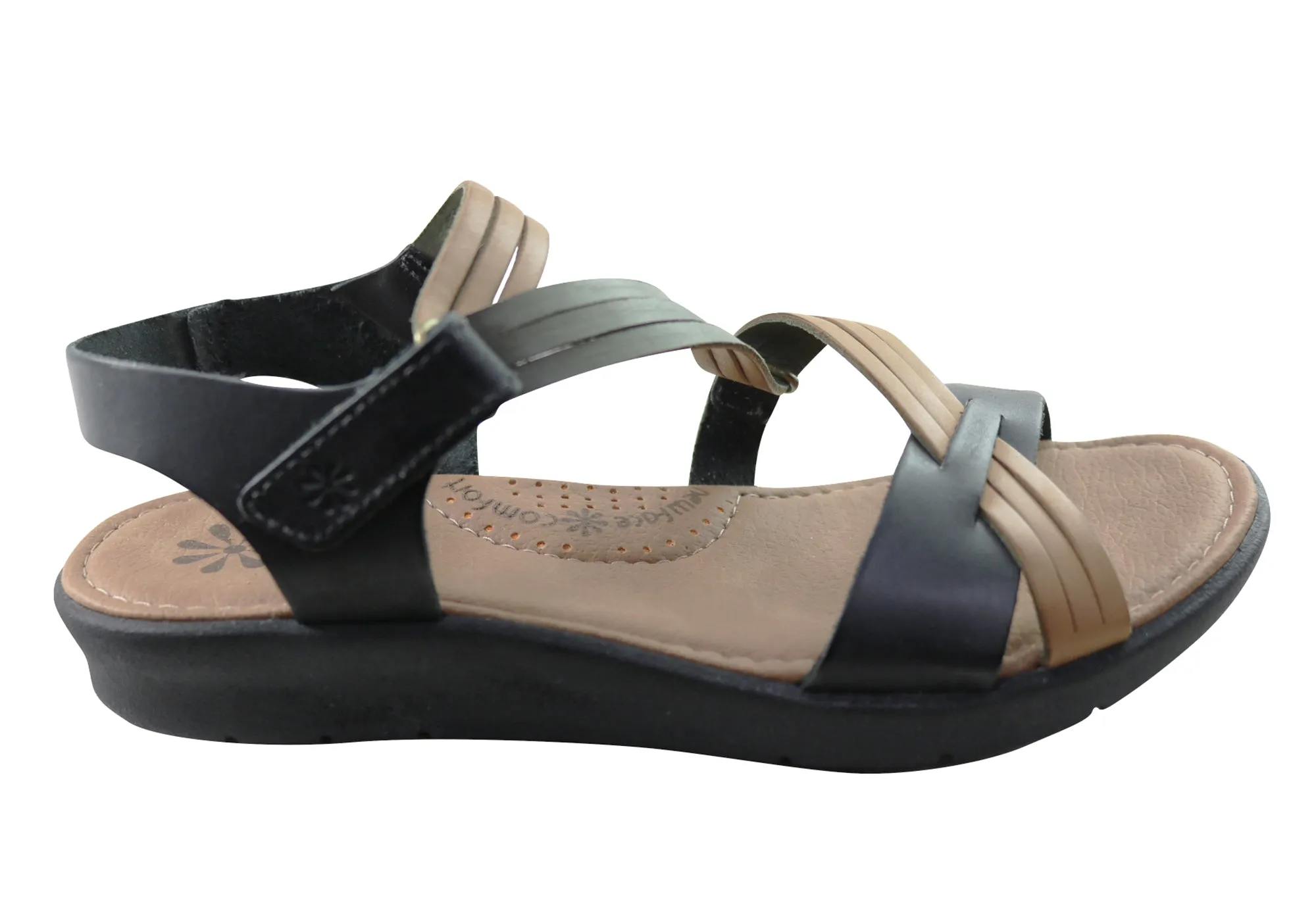 New Face Lottia Damen Bequeme Ledersandalen Hergestellt in Brasilien New Face Schuhe