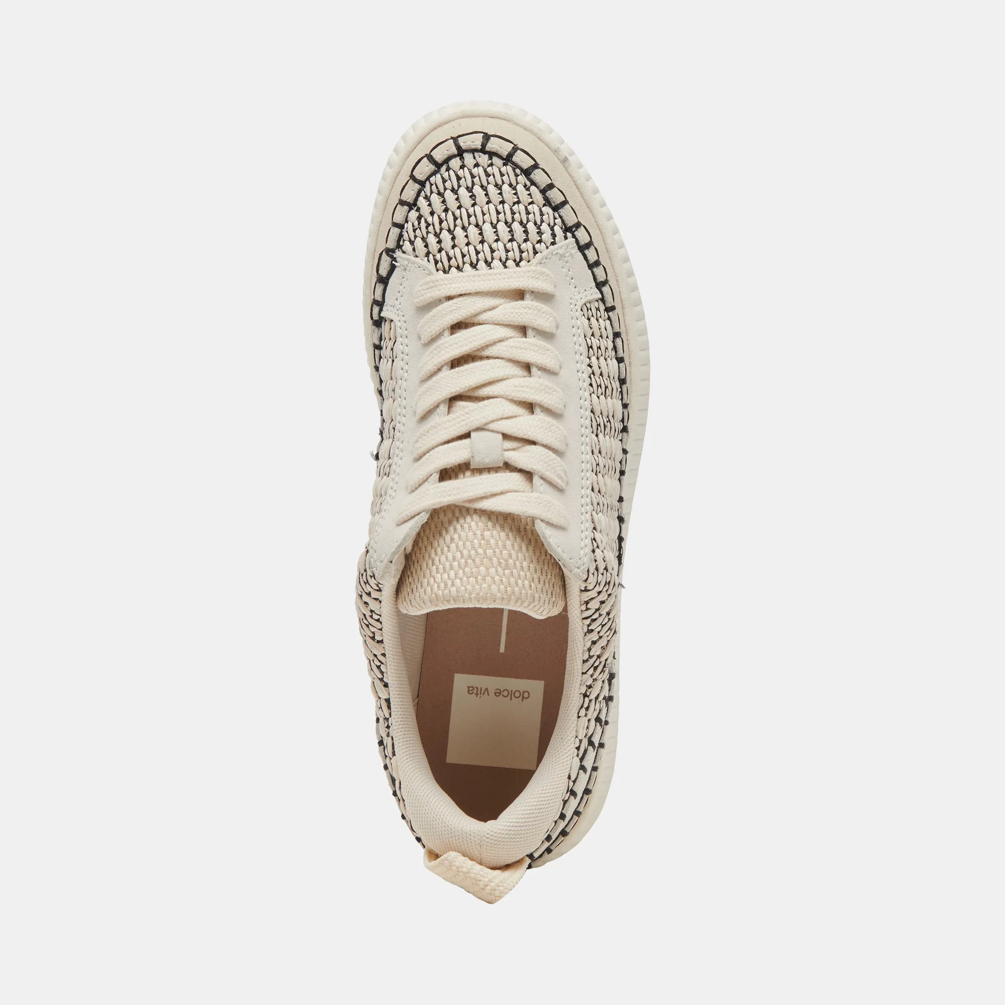 NICONA SNEAKERS SCHWARZ NATUR RAFFIA