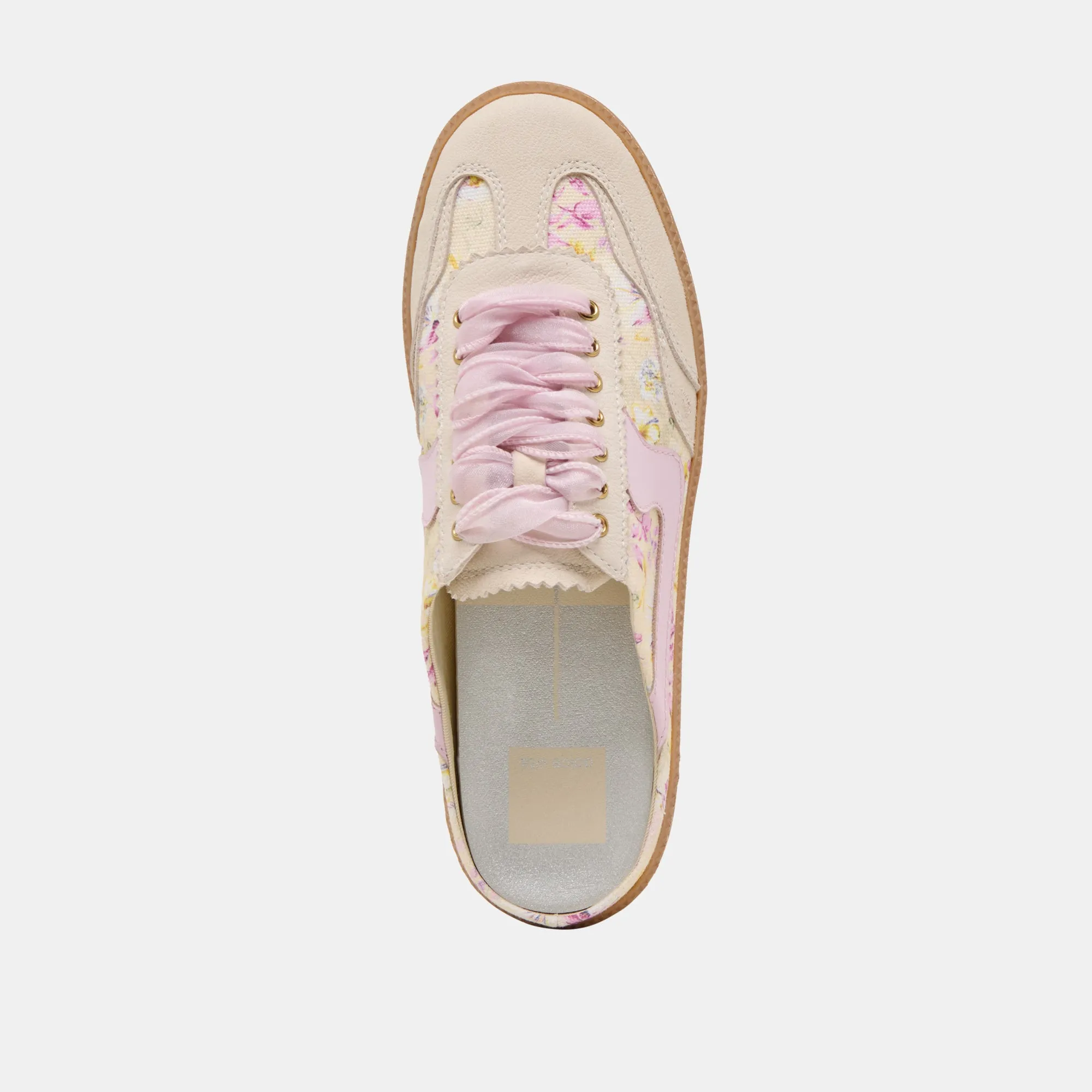 HINWEIS SLIDE SNEAKERS LILA BLUMENLEDER