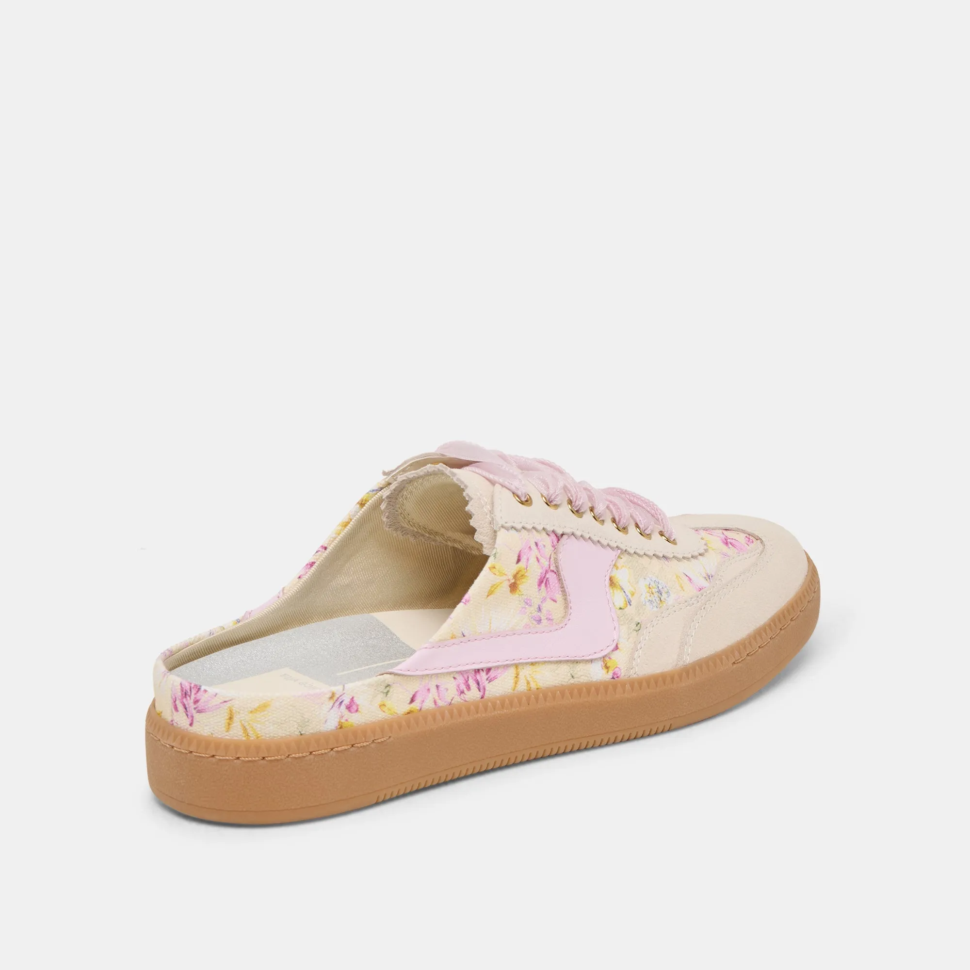 HINWEIS SLIDE SNEAKERS LILA BLUMENLEDER