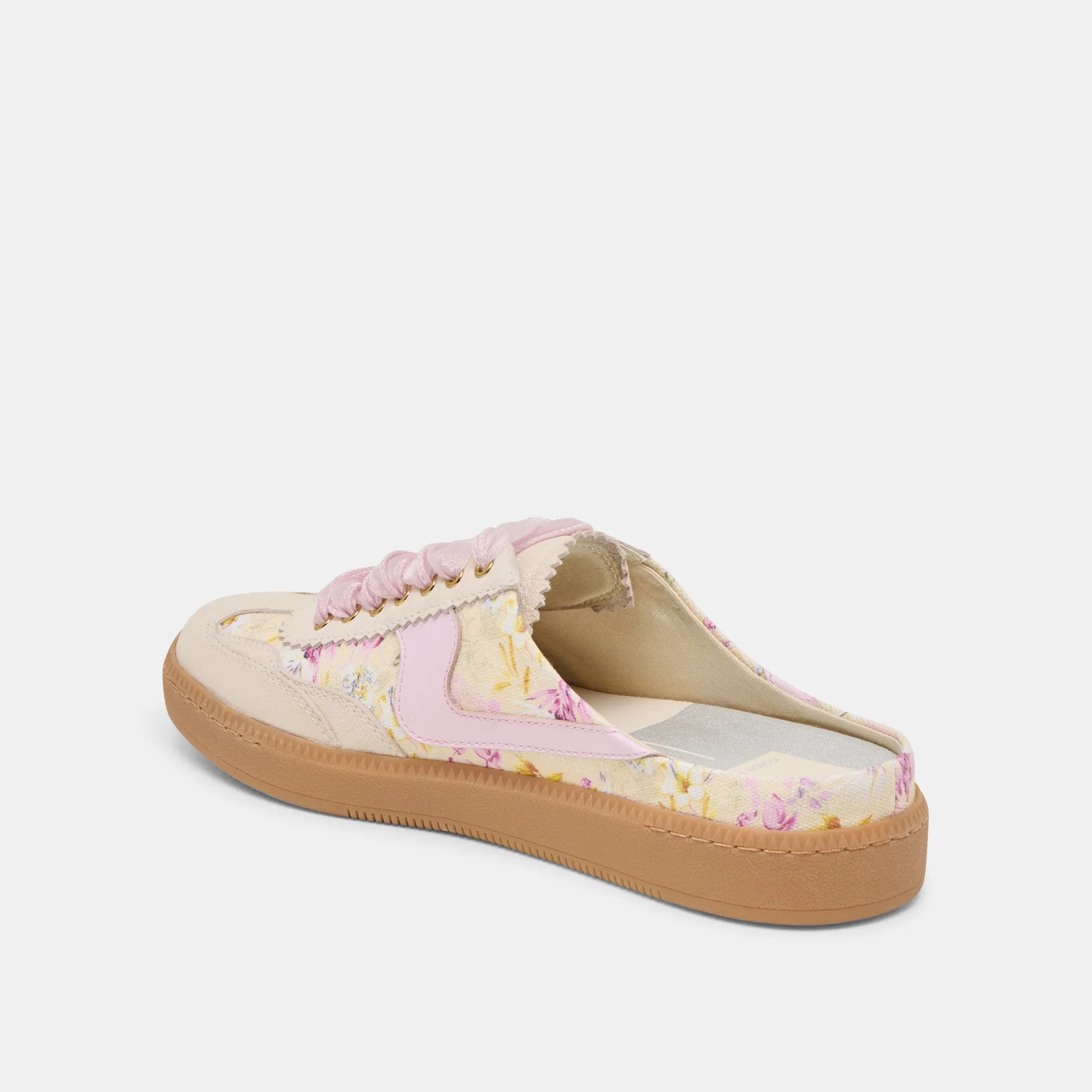 HINWEIS SLIDE SNEAKERS LILA BLUMENLEDER