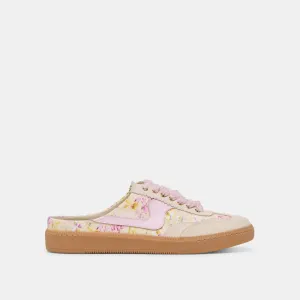 HINWEIS SLIDE SNEAKERS LILA BLUMENLEDER
