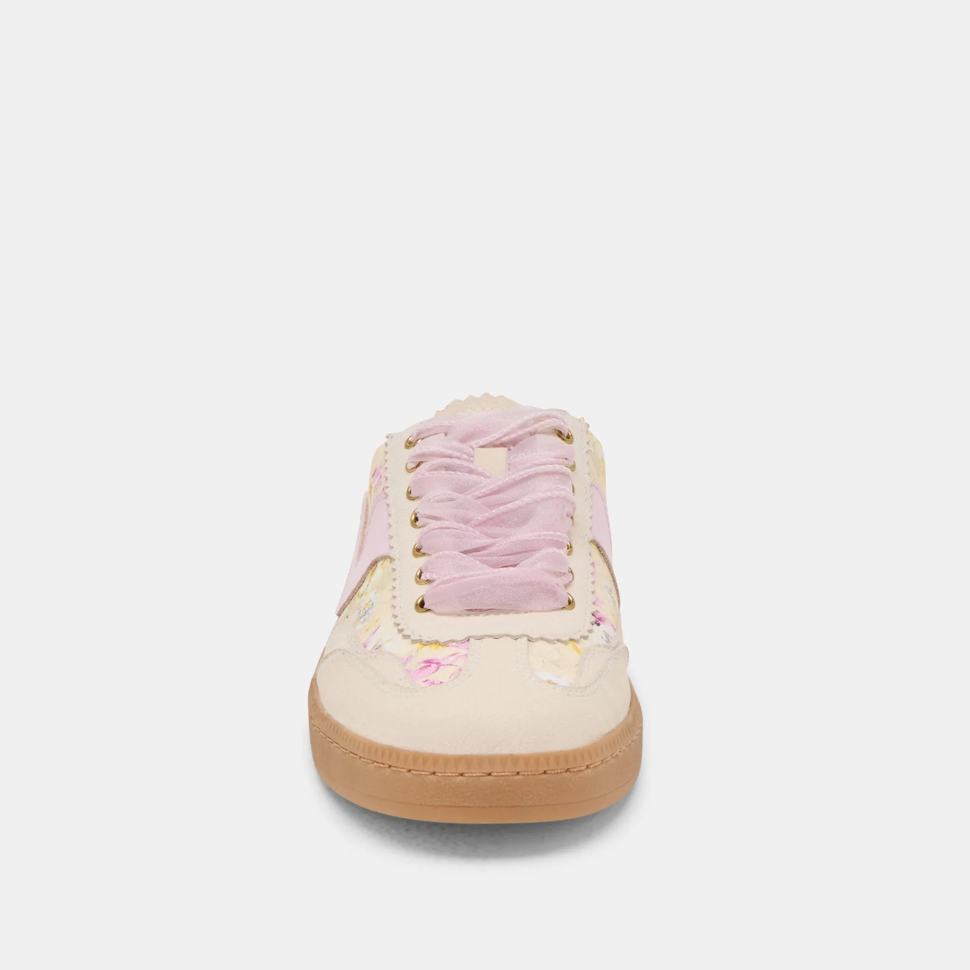 HINWEIS SLIDE SNEAKERS LILA BLUMENLEDER