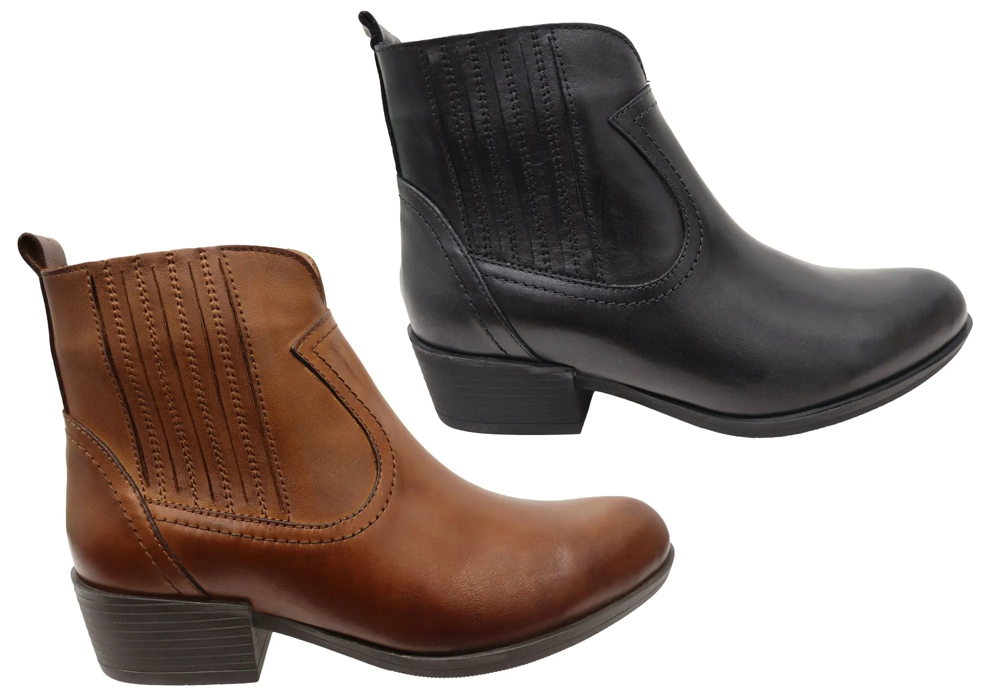 Orizonte Alotti Damen Europäische Bequeme Leder Knöchelstiefel Orizonte Schuhe