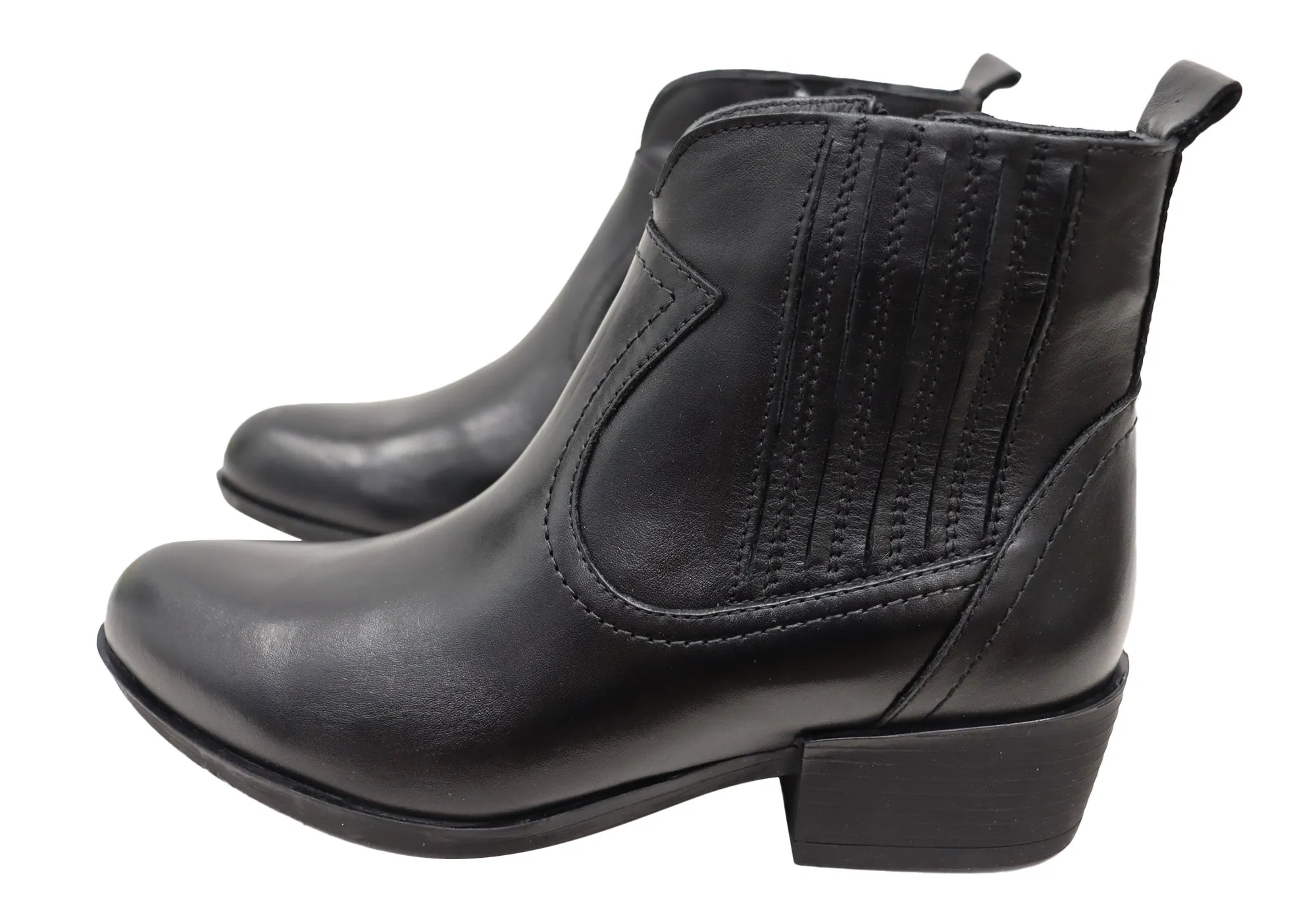 Orizonte Alotti Damen Europäische Bequeme Leder Knöchelstiefel Orizonte Schuhe