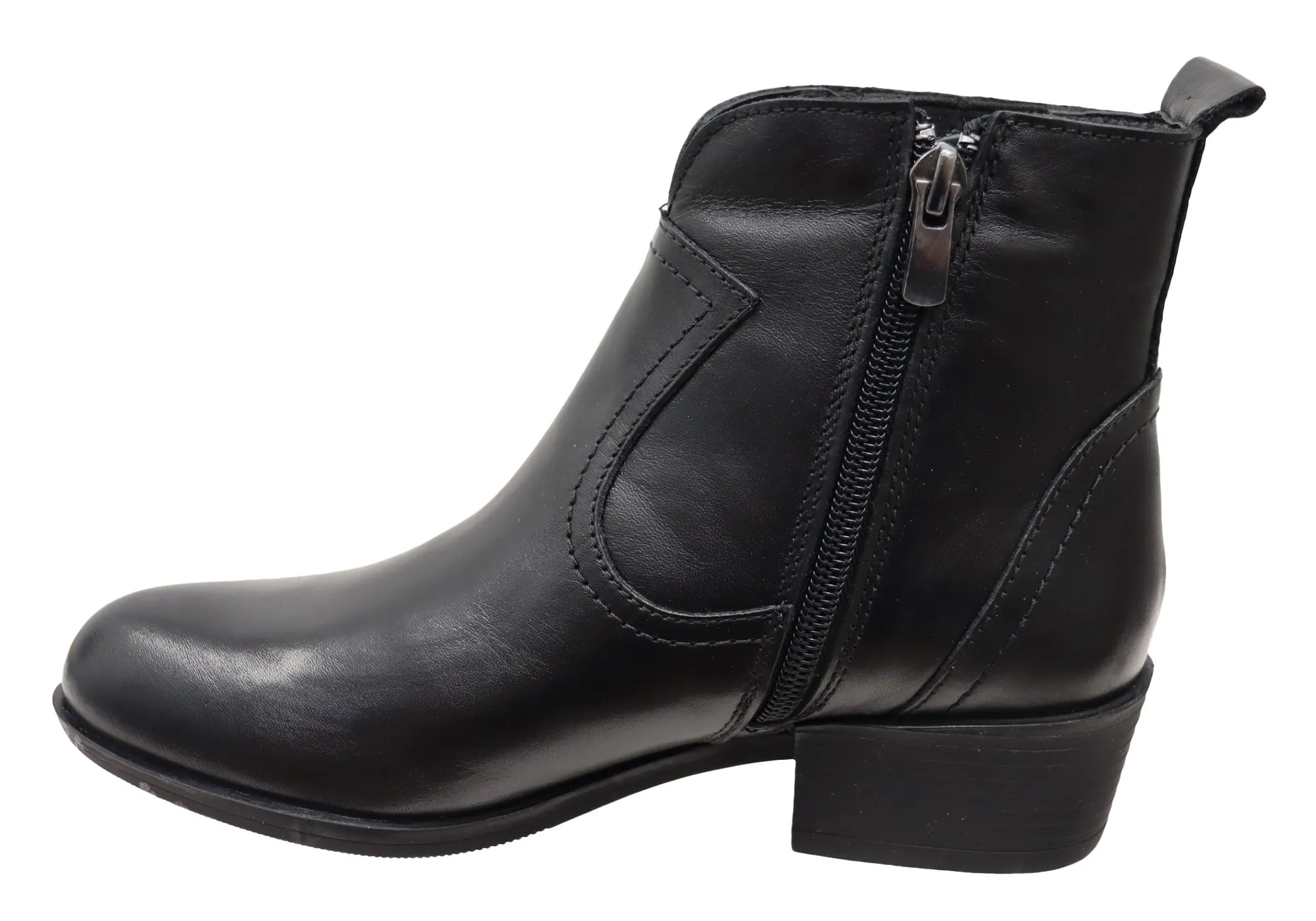 Orizonte Alotti Damen Europäische Bequeme Leder Knöchelstiefel Orizonte Schuhe