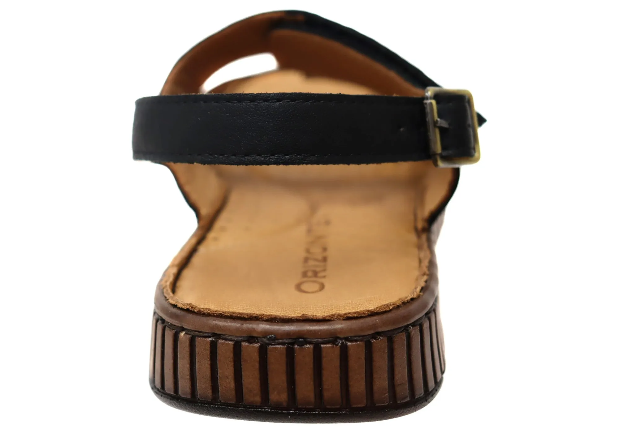 Orizonte Alvie Damen Bequeme Europäische Leder Sandalen Mit Verstellbarem Riemen Orizonte Schuhe