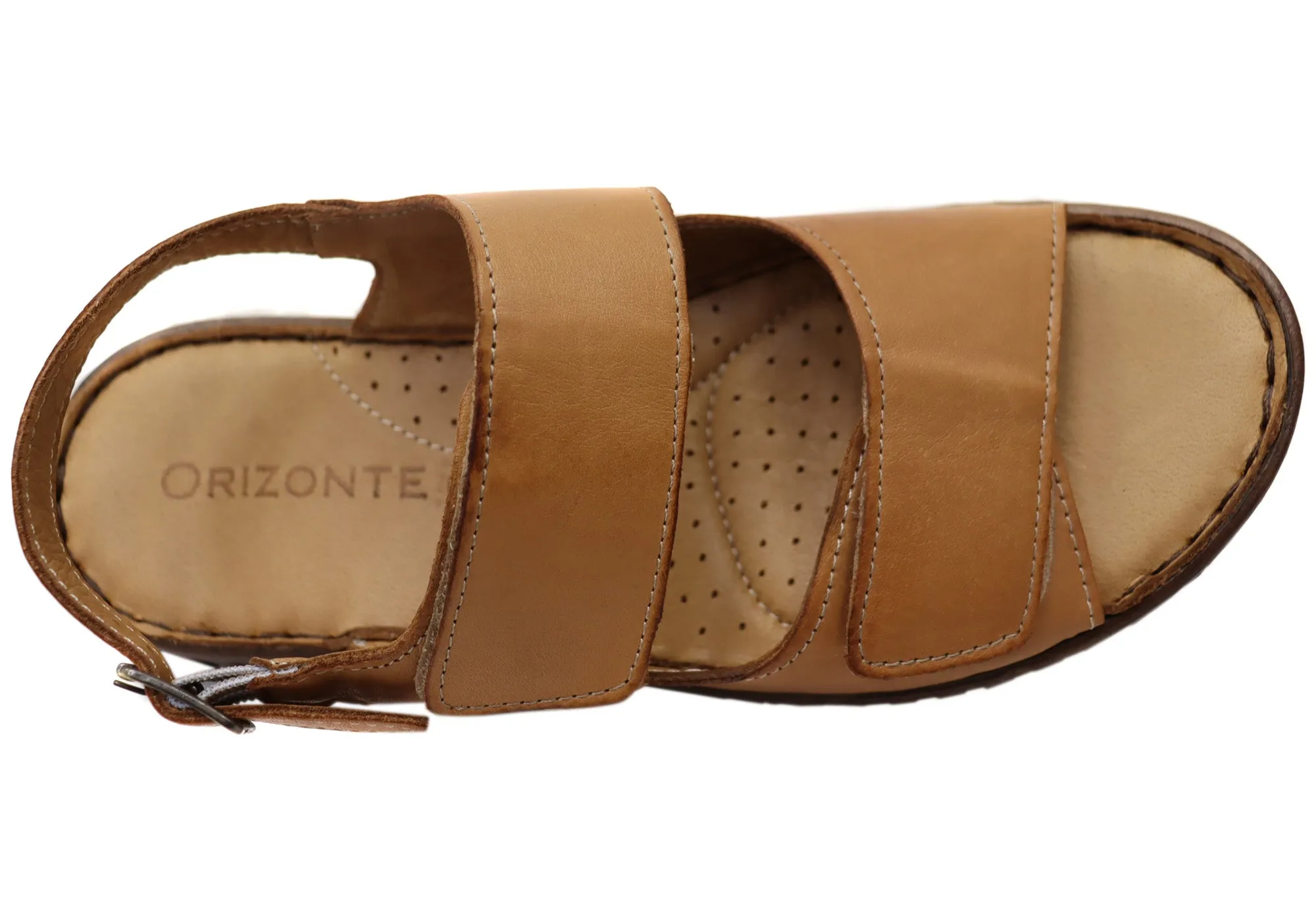 Orizonte Alvie Damen Bequeme Europäische Leder Sandalen Mit Verstellbarem Riemen Orizonte Schuhe